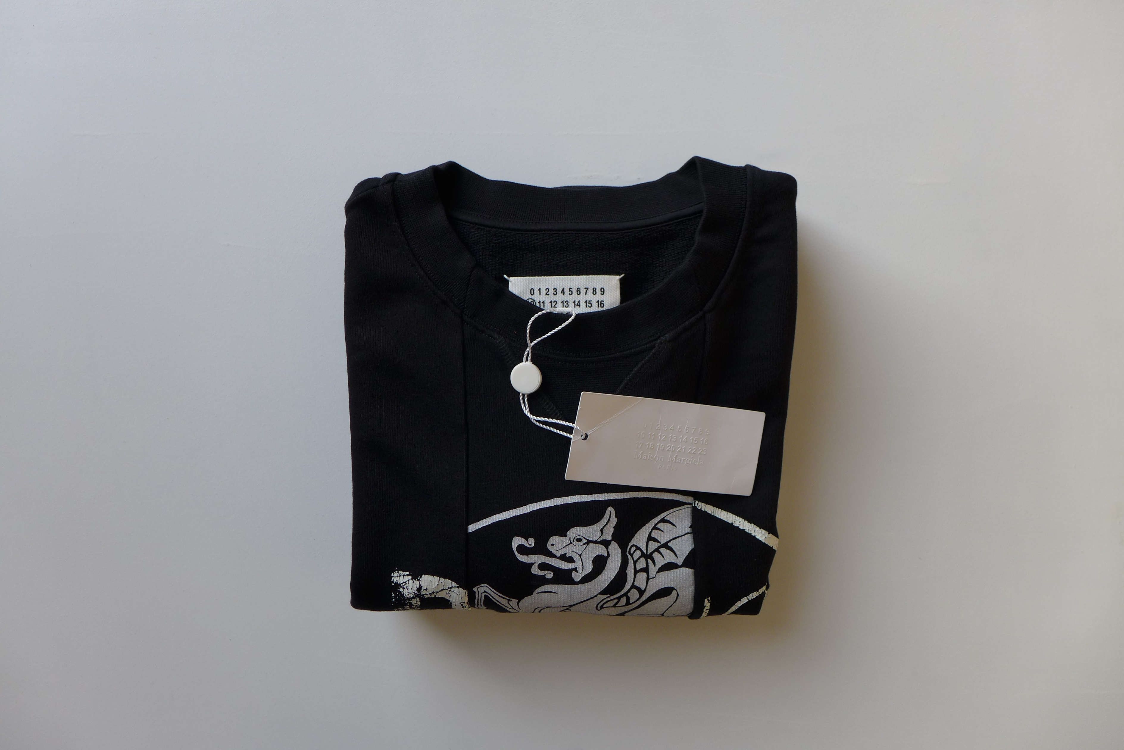 Maison Margiela Margiela Patchwork Irish Print Sweatshirt - Black Size US S / EU 44-46 / 1 - 4 Thumbnail