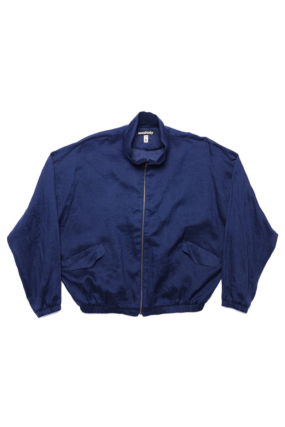 Pre-owned Monitaly Old Dog Blouson - Navy Linen