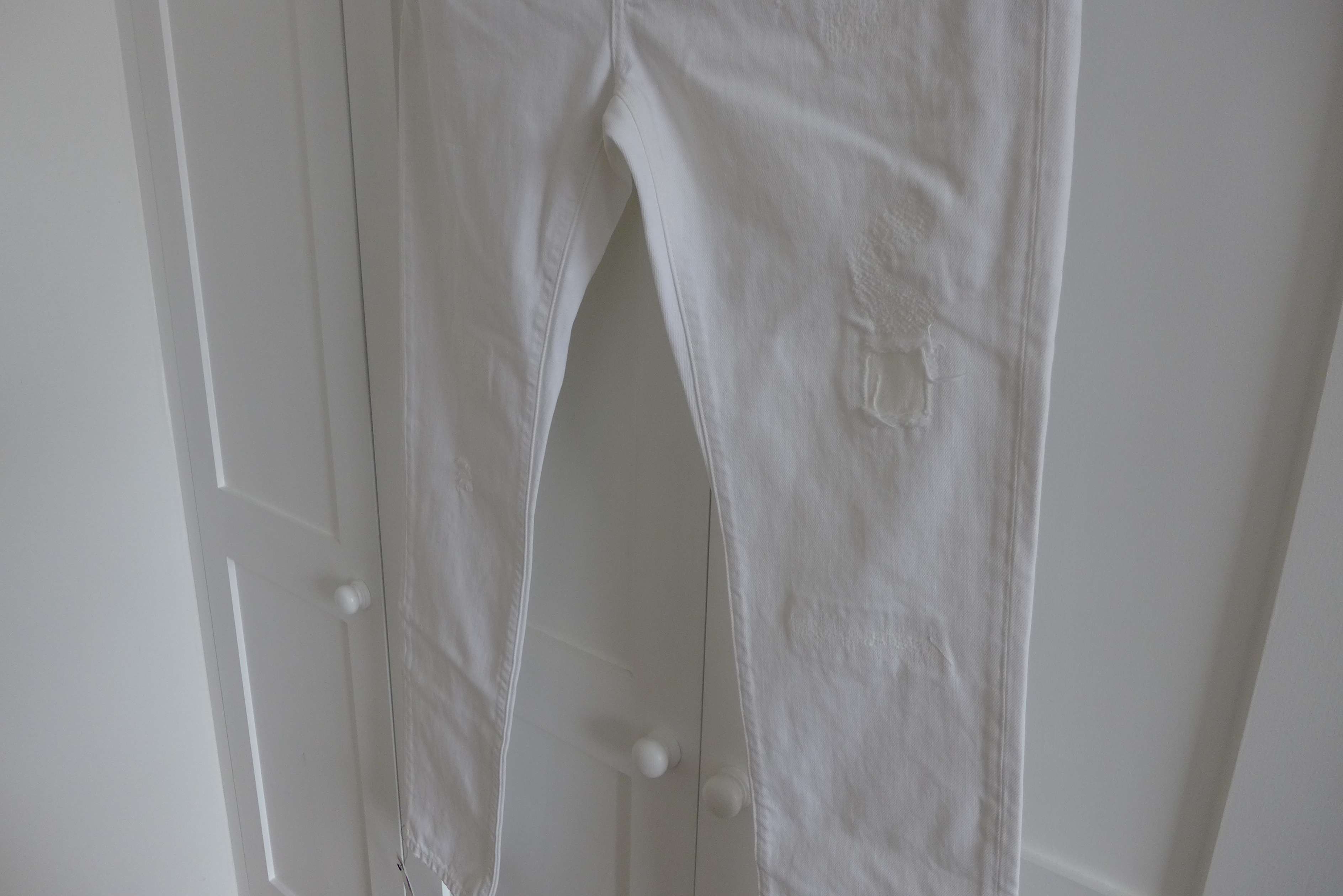 Saint Laurent Paris Saint Laurent D10 White Distressed Denim Jeans Size US 34 / EU 50 - 7 Thumbnail