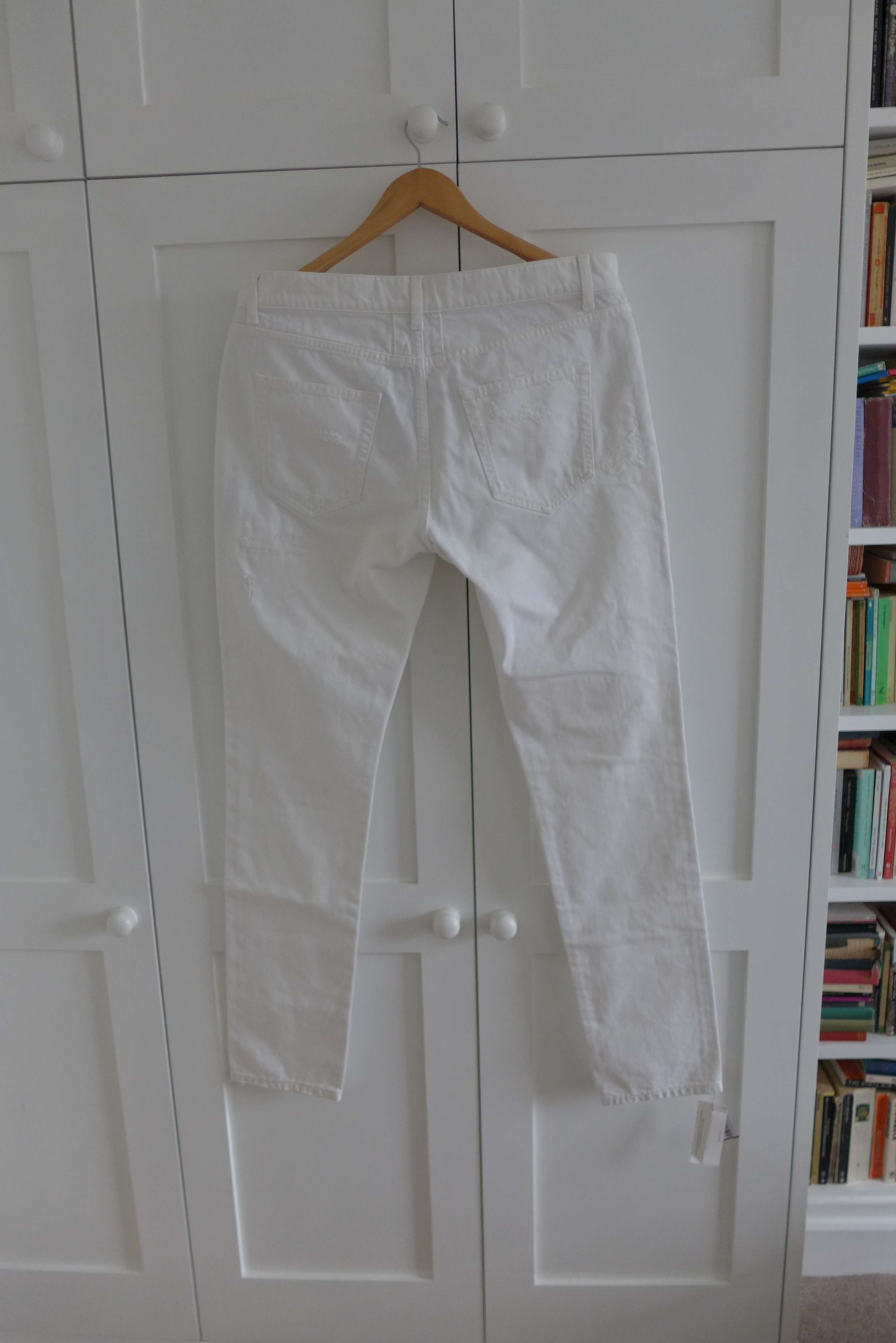 Saint Laurent Paris Saint Laurent D10 White Distressed Denim Jeans Size US 34 / EU 50 - 5 Thumbnail