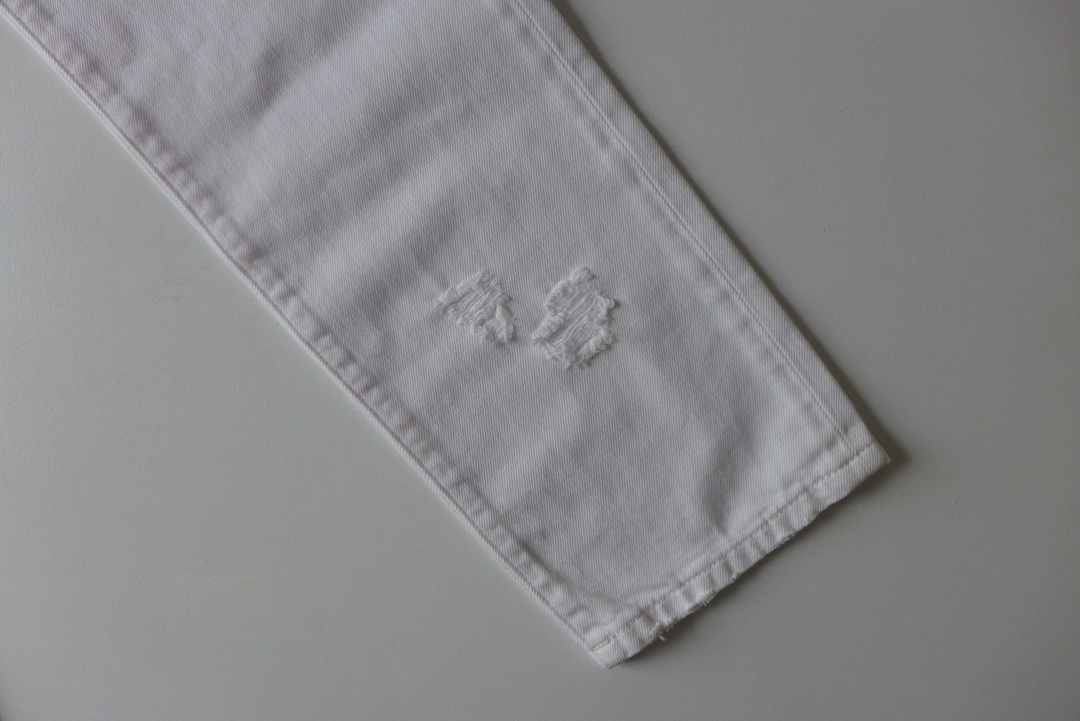 Saint Laurent Paris Saint Laurent D10 White Distressed Denim Jeans Size US 34 / EU 50 - 16 Thumbnail