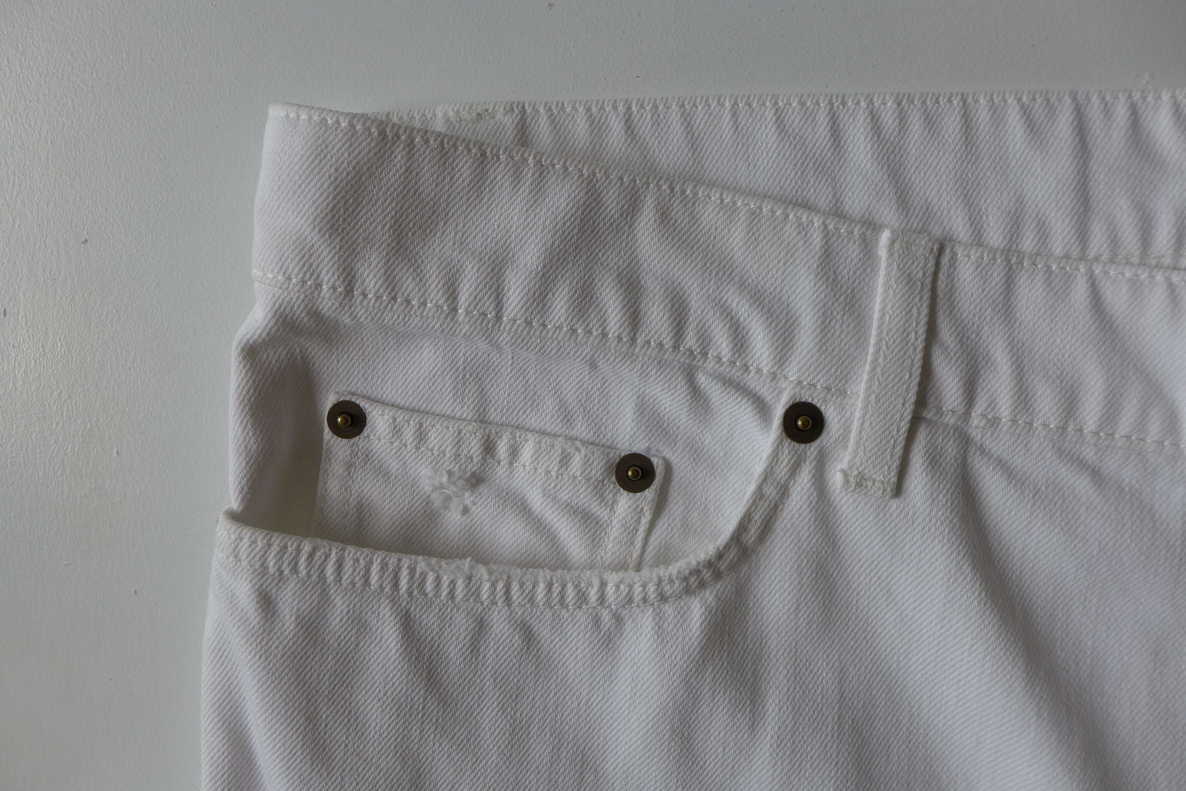 Saint Laurent Paris Saint Laurent D10 White Distressed Denim Jeans Size US 34 / EU 50 - 11 Thumbnail