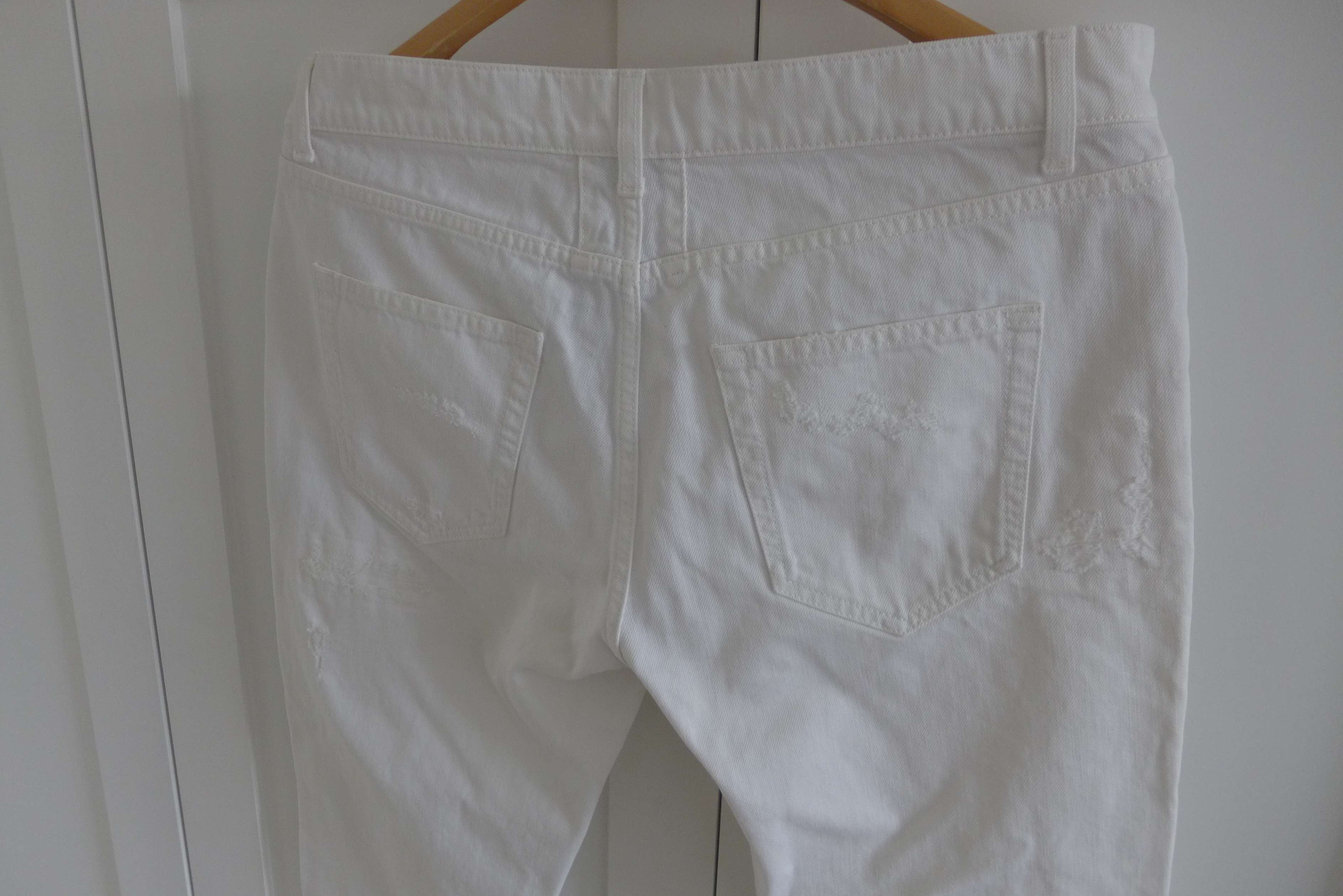 Saint Laurent Paris Saint Laurent D10 White Distressed Denim Jeans Size US 34 / EU 50 - 8 Thumbnail