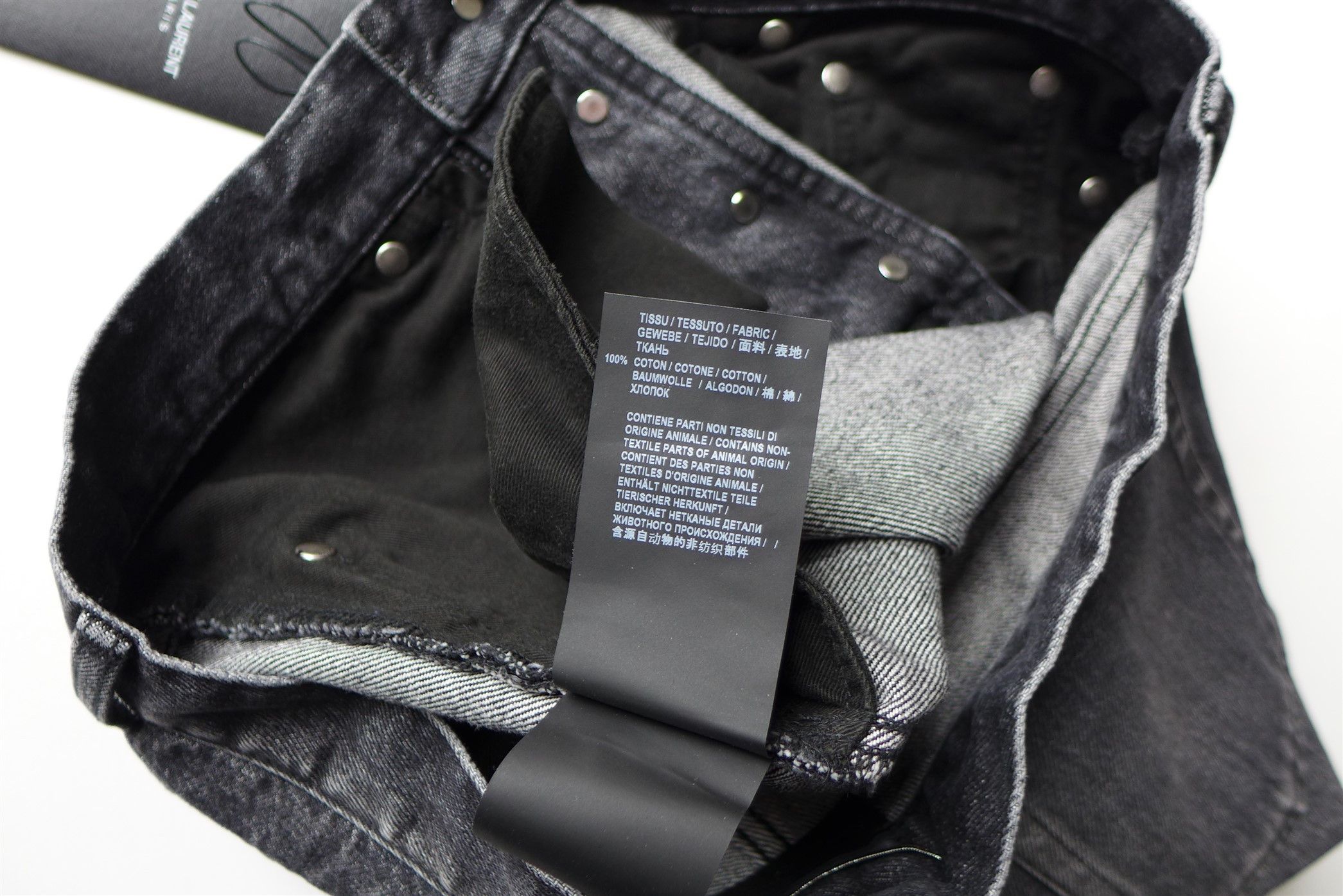 Saint Laurent Paris Saint Laurent D20 Denim Jeans -- Washed Black Size US 31 - 12 Thumbnail