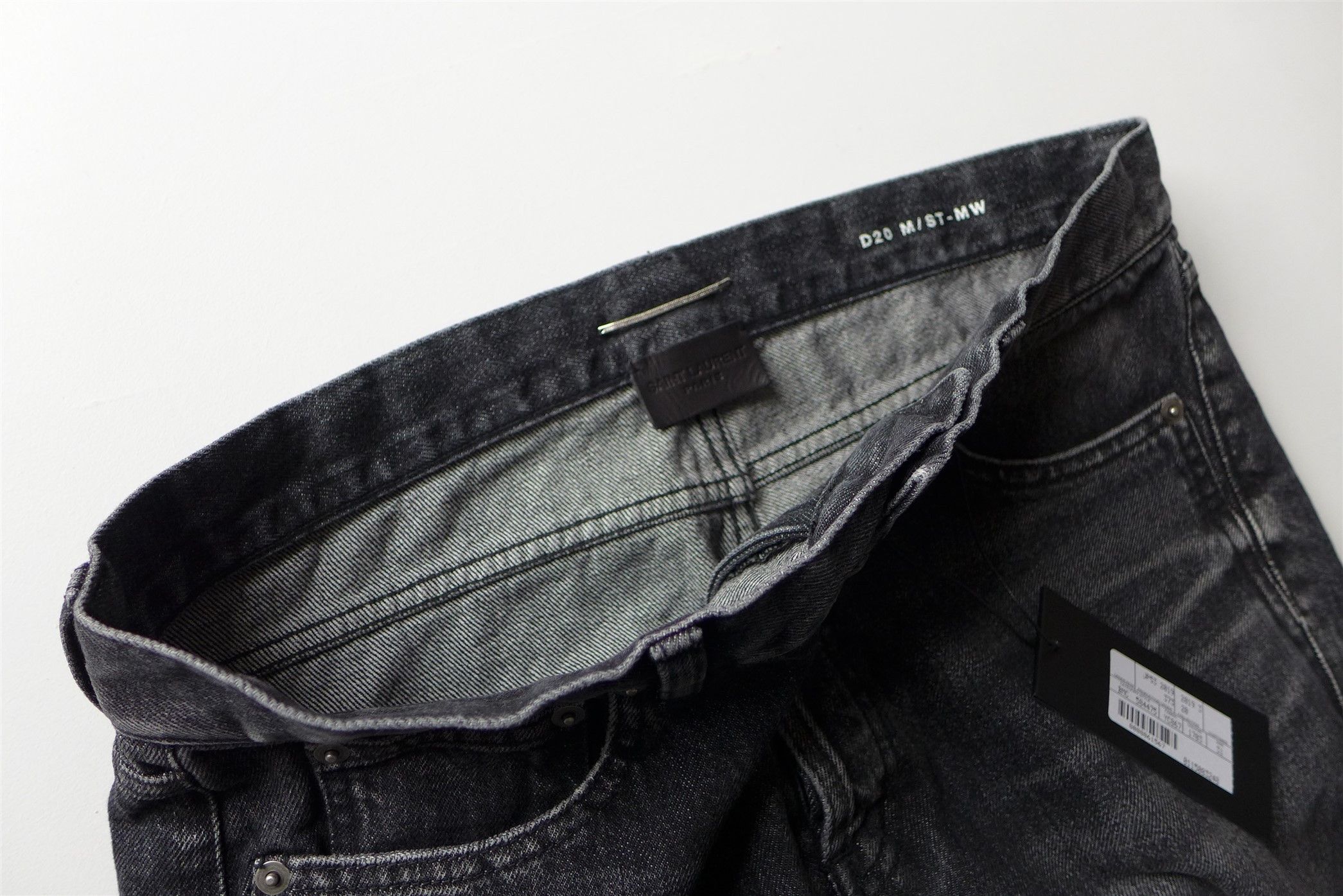 Saint Laurent Paris Saint Laurent D20 Denim Jeans -- Washed Black Size US 31 - 8 Thumbnail