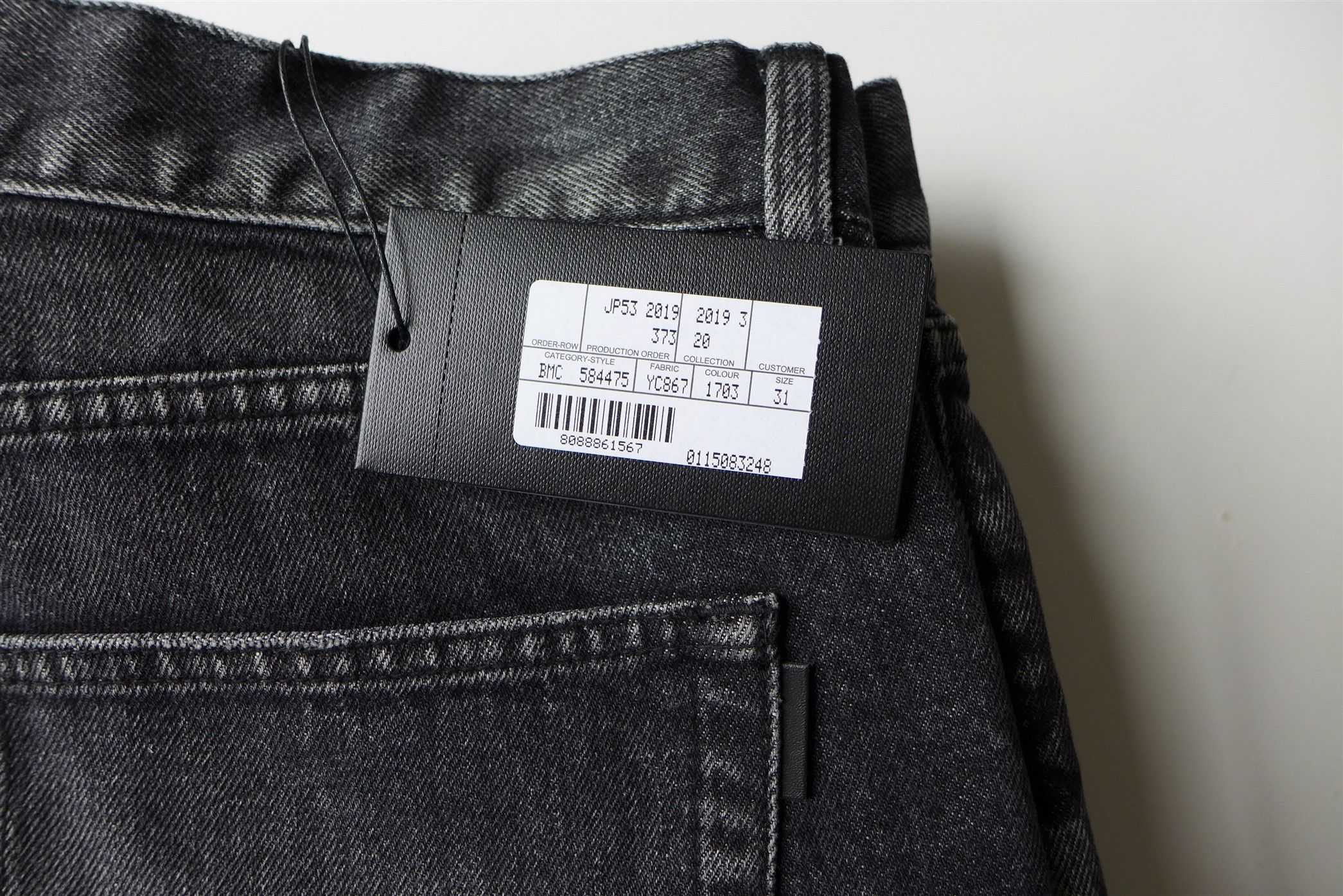 Saint Laurent Paris Saint Laurent D20 Denim Jeans -- Washed Black Size US 31 - 6 Thumbnail