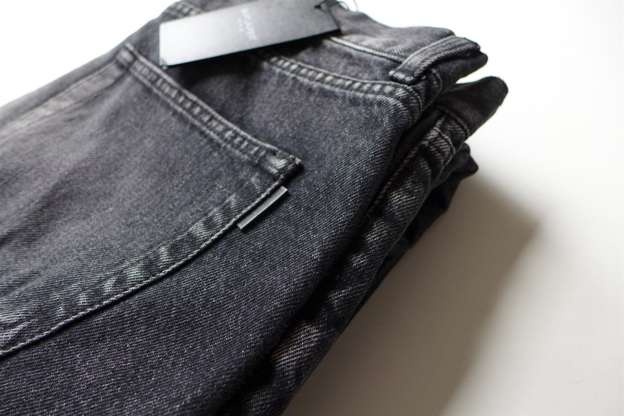 Saint Laurent Paris Saint Laurent D20 Denim Jeans -- Washed Black Size US 31 - 5 Thumbnail