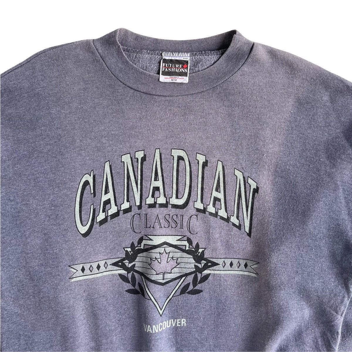 Vintage 70s Canadian Vancouver Sun Faded Sweatshirt Size US M / EU 48-50 / 2 - 2 Thumbnail