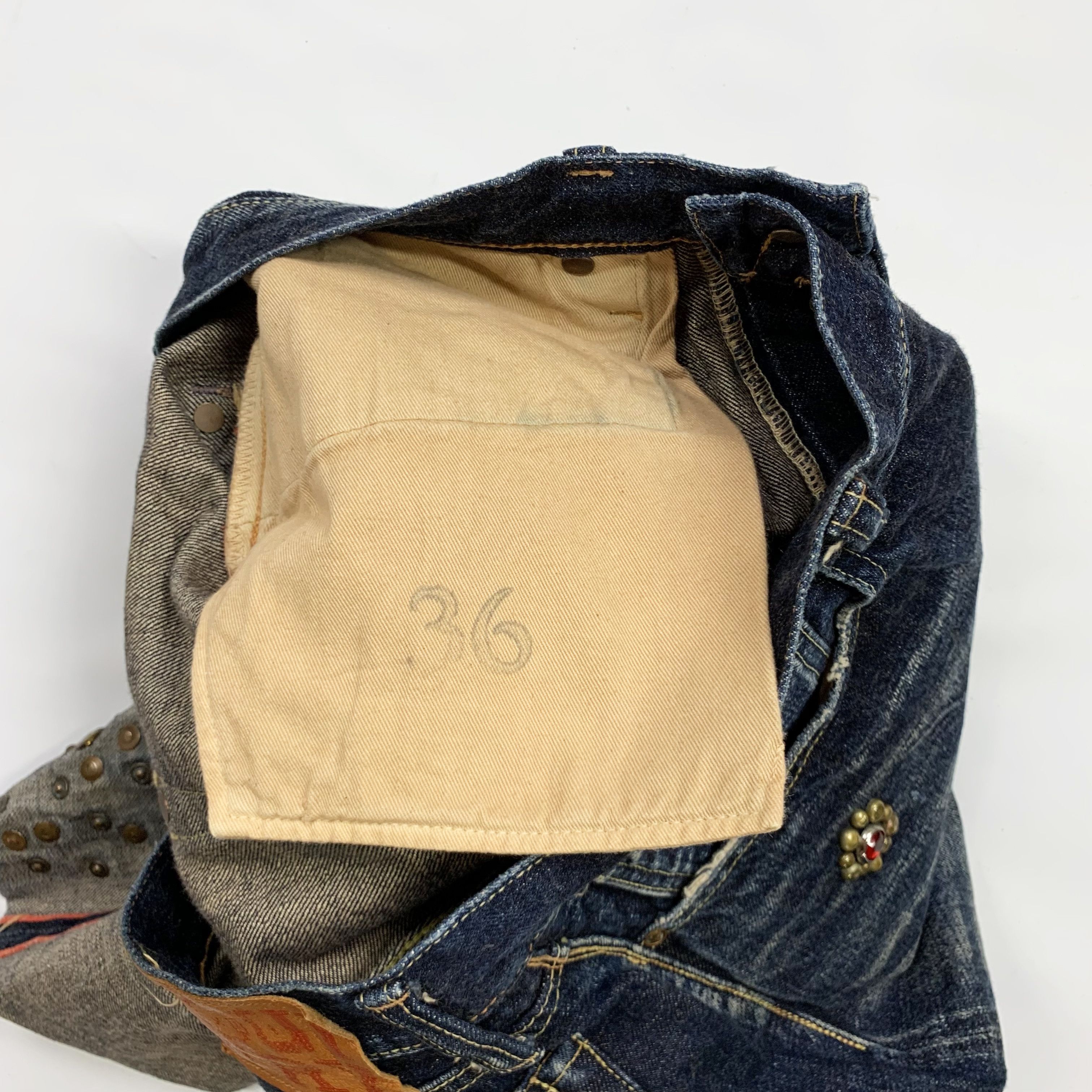 Kapital Studded Patchwork Denim / Jean Shorts Size US 34 / EU 50 - 12 Thumbnail