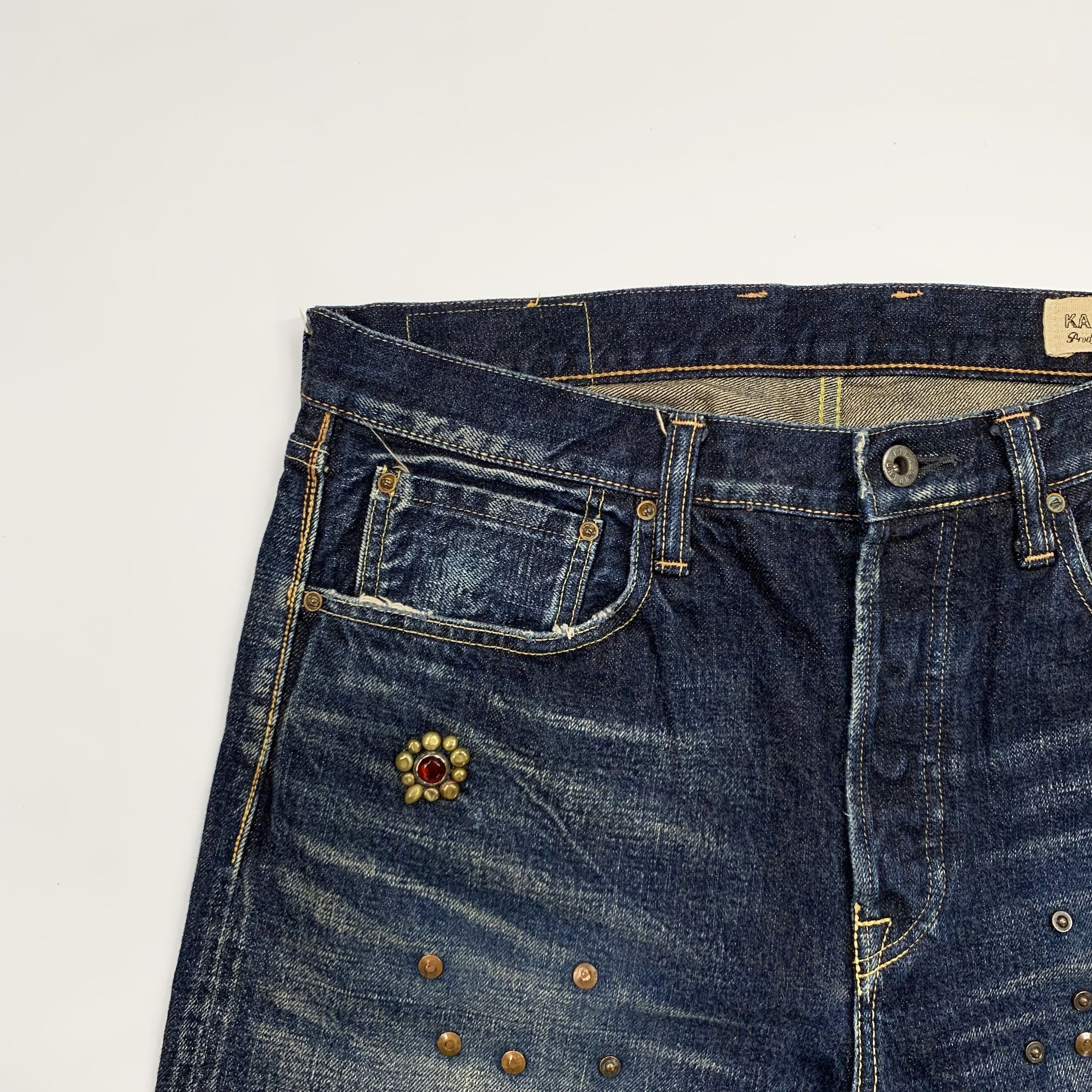 Kapital Studded Patchwork Denim / Jean Shorts Size US 34 / EU 50 - 8 Thumbnail