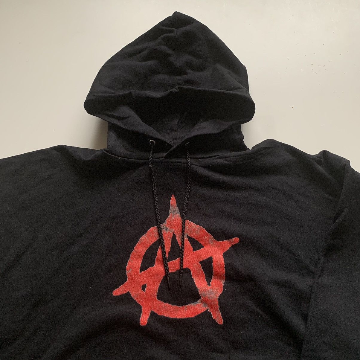Vintage Vintage 90s 2000s Anarchy A Graphic Pullover Hoodie XL Rare Size US XL / EU 56 / 4 - 3 Thumbnail