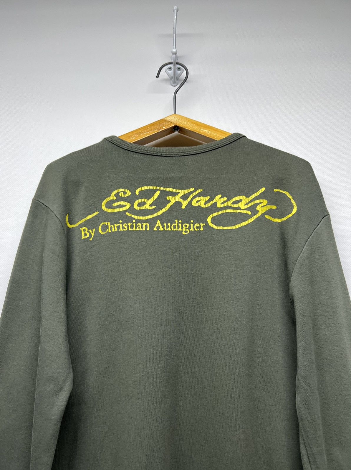 Ed Hardy × Vintage Vintage Y2k Ed Hardy Skull All Over Print Long Sleeve 00’s Size S / US 4 / IT 40 - 7 Thumbnail