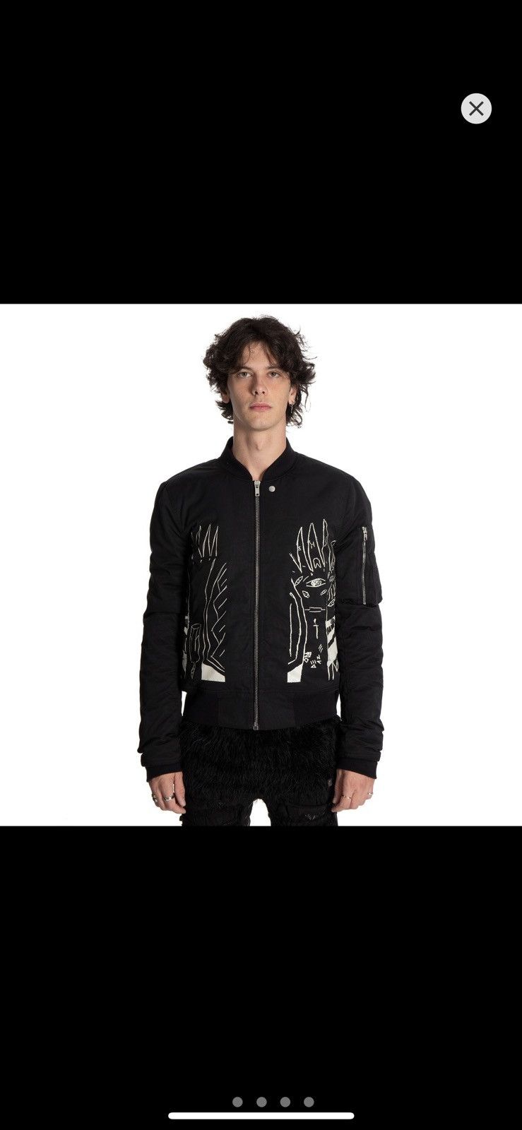 Rick Owens drkshdw graphic flight bomber(Jason print)
