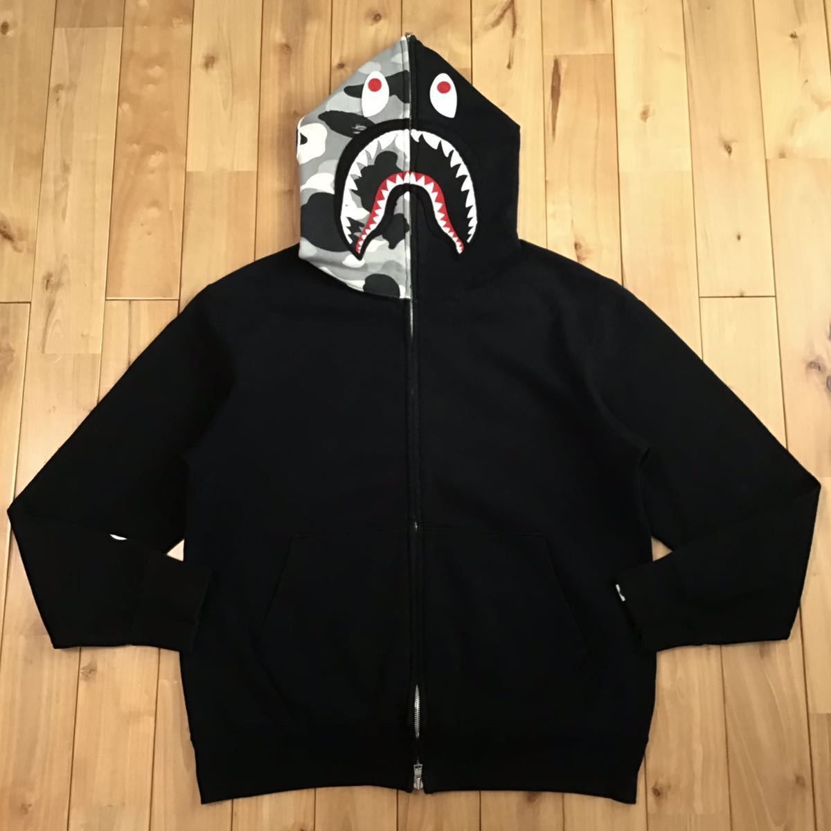 Bape 🔥NFS Exclusive🔥 BAPE camo Shark full zip Hoodie APE NIGO | Grailed