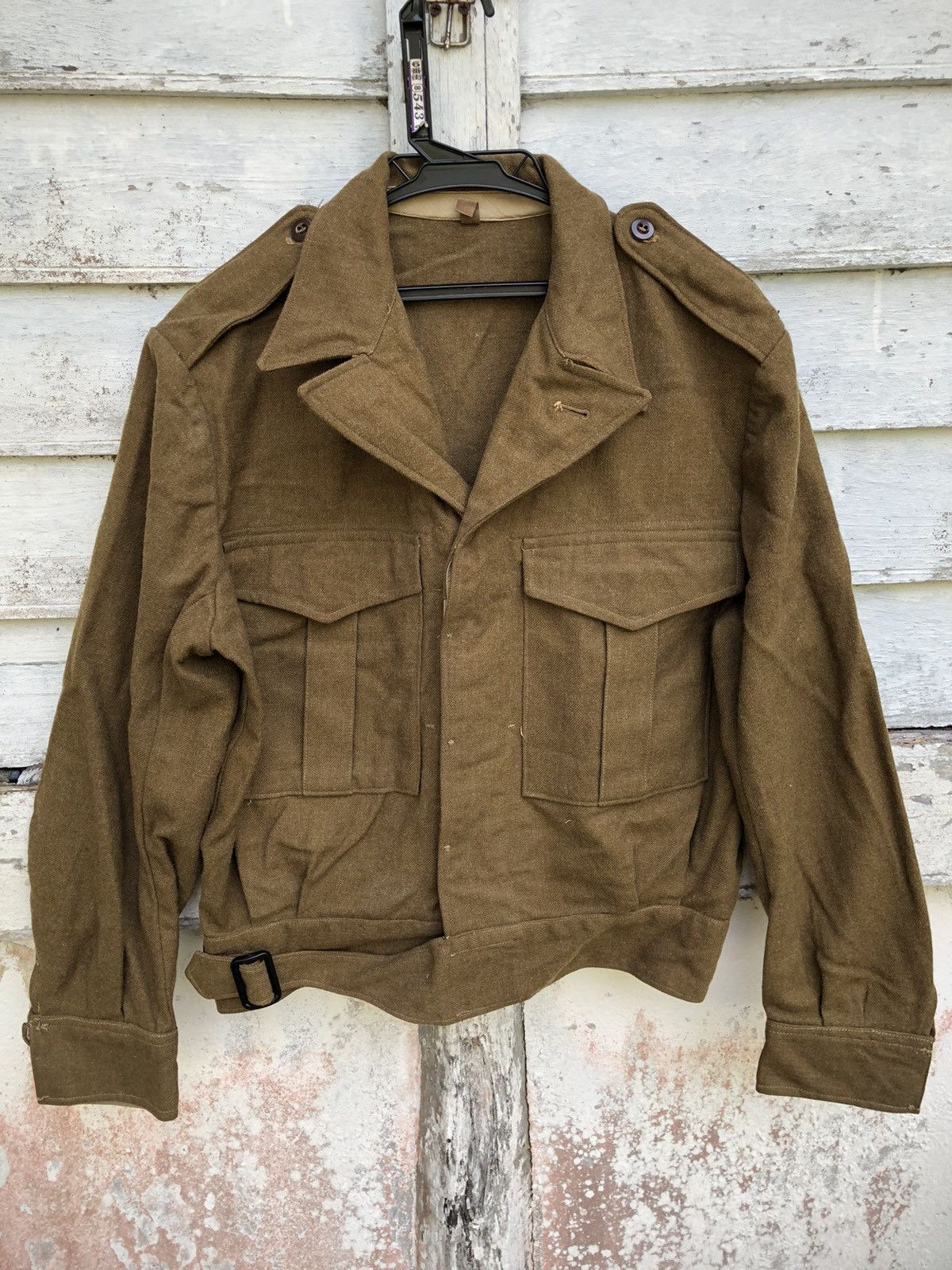 image of J.smith & Sons 1952 Military Cropped Jacket Size 13 in Olive Army, Men's