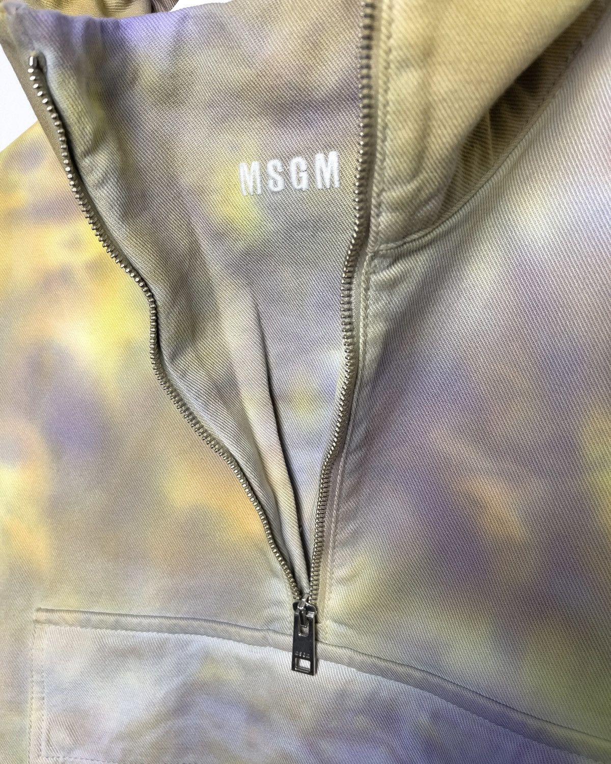 MSGM msgm tie-dye SS21 Half-Zip Sweatshirt/overshirt/jacket Size US L / EU 52-54 / 3 - 4 Thumbnail