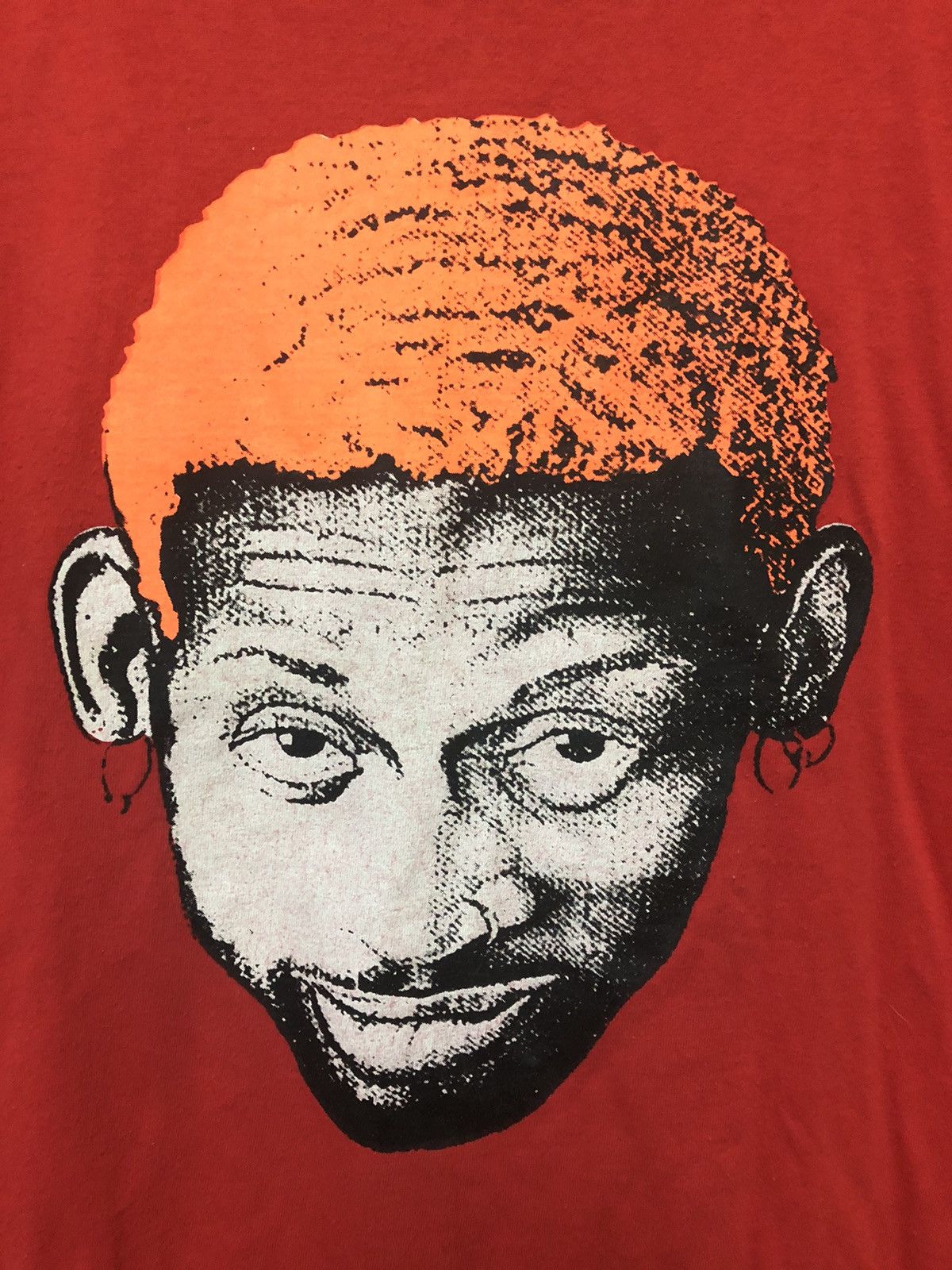 Rap Tees × Vintage Vintage Dennis Rodman Bootleg Rare Big Head Print Shirt Size US M / EU 48-50 / 2 - 2 Thumbnail