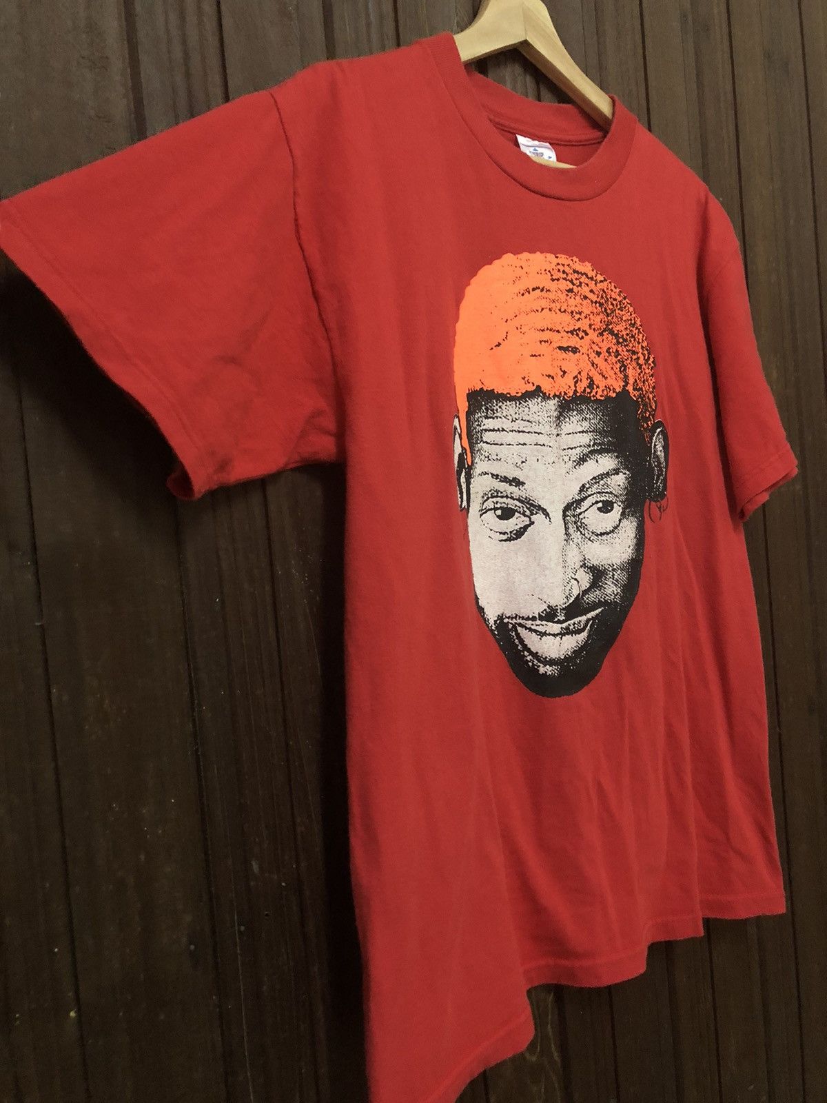 Rap Tees × Vintage Vintage Dennis Rodman Bootleg Rare Big Head Print Shirt Size US M / EU 48-50 / 2 - 4 Thumbnail