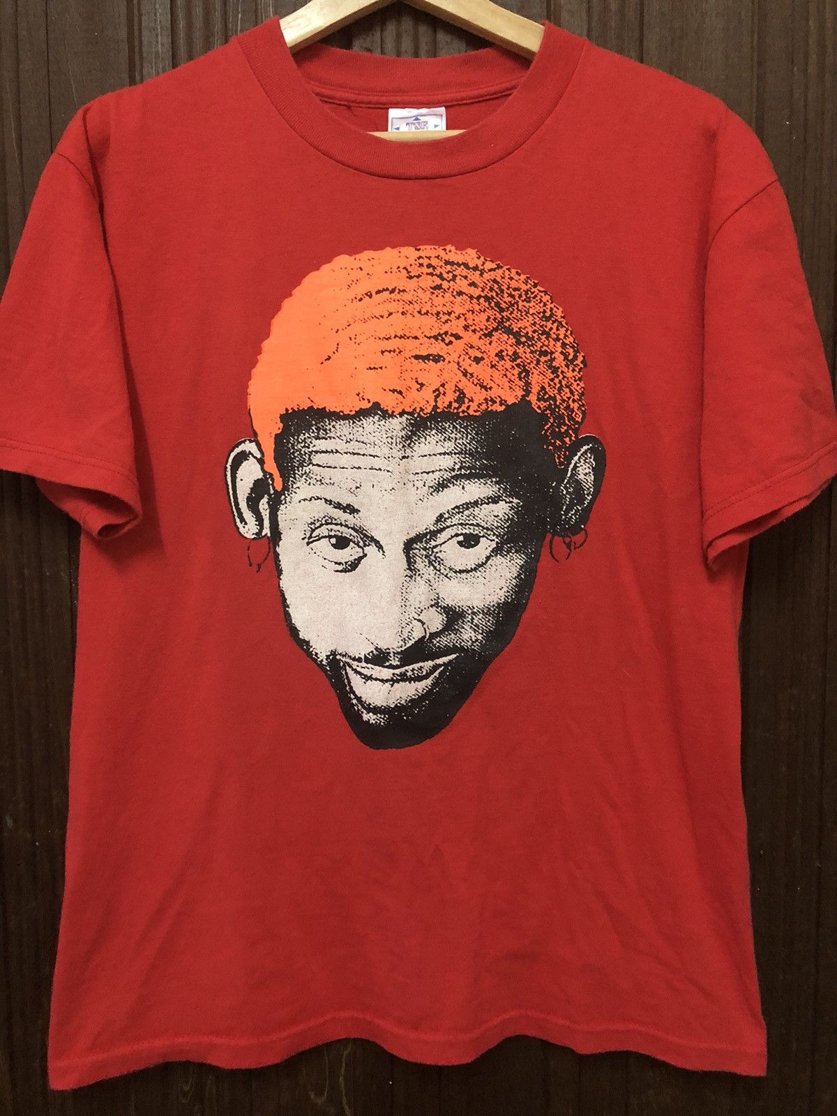 Rap Tees × Vintage Vintage Dennis Rodman Bootleg Rare Big Head Print Shirt Size US M / EU 48-50 / 2 - 1 Thumbnail