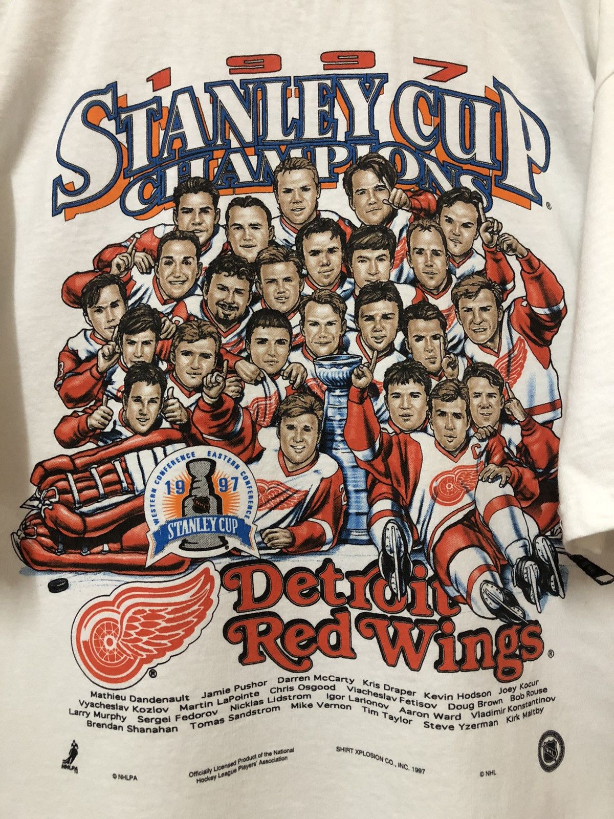NHL × Vintage Vintage Detroit Red Wings Stanley Cup Champions 1997 Shirt Size US XL / EU 56 / 4 - 2 Thumbnail