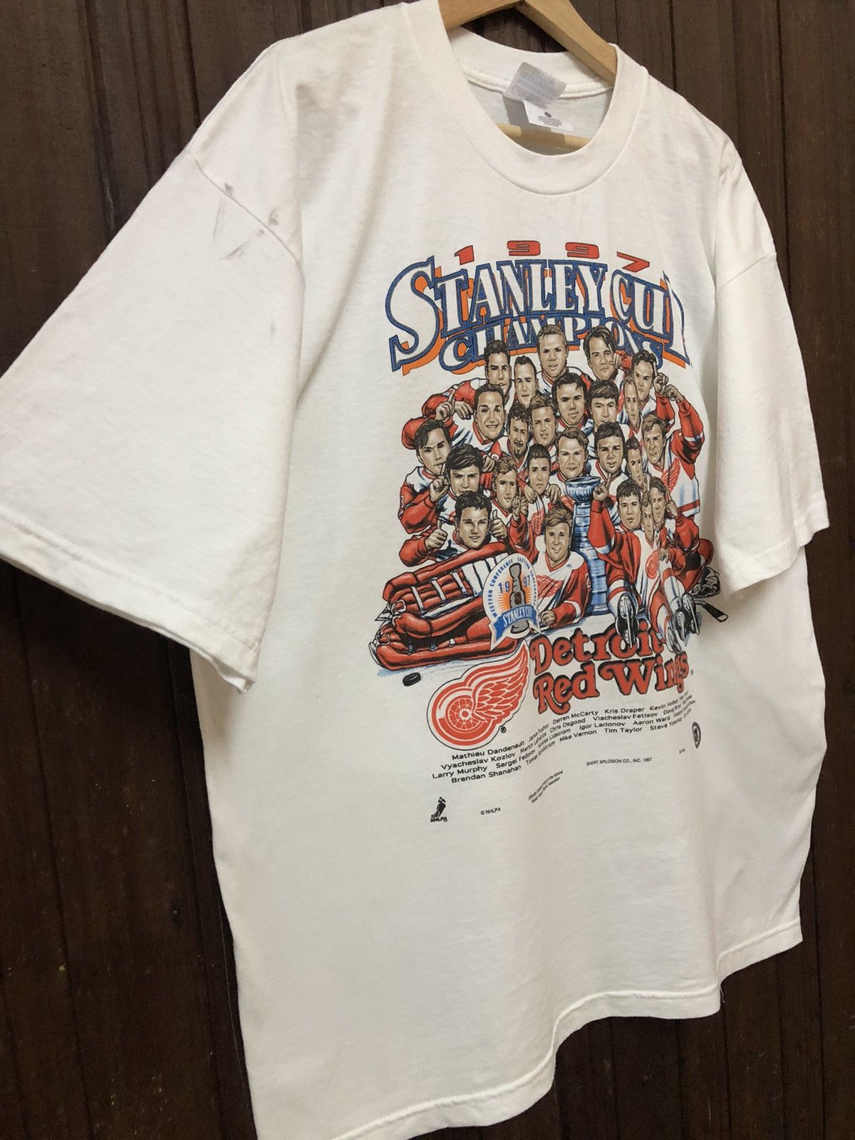 NHL × Vintage Vintage Detroit Red Wings Stanley Cup Champions 1997 Shirt Size US XL / EU 56 / 4 - 9 Thumbnail