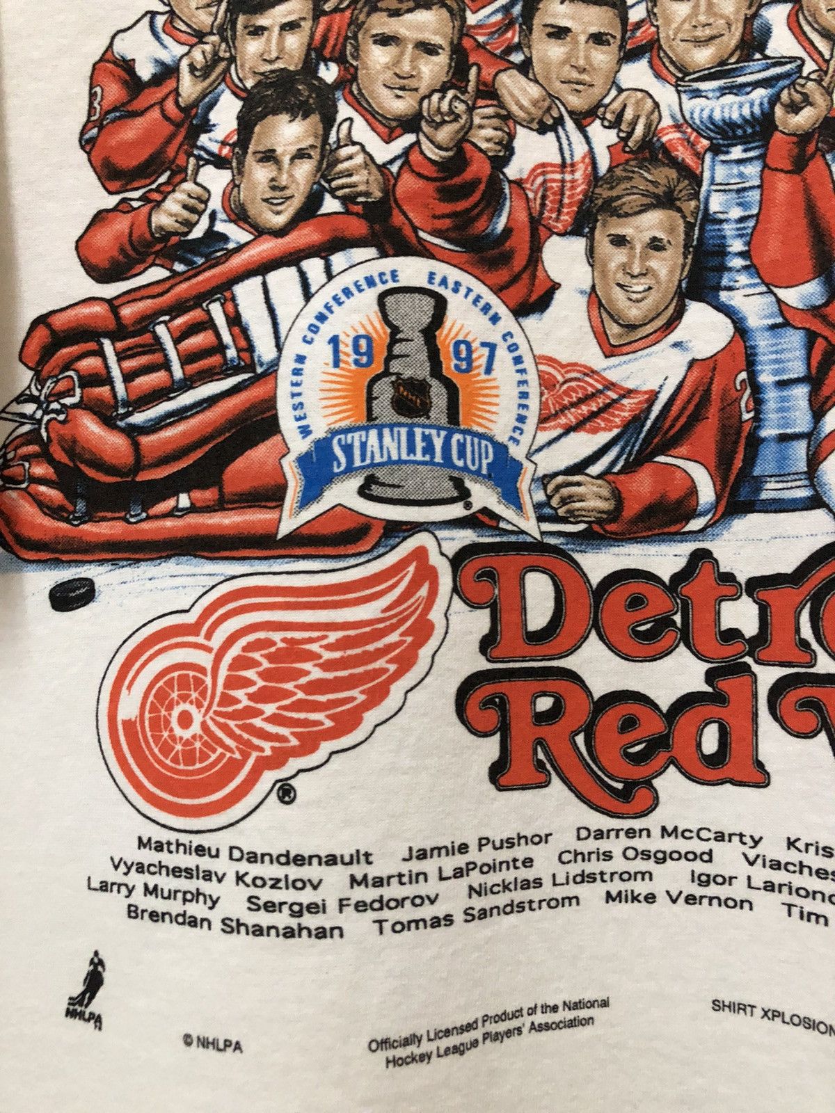 NHL × Vintage Vintage Detroit Red Wings Stanley Cup Champions 1997 Shirt Size US XL / EU 56 / 4 - 3 Thumbnail