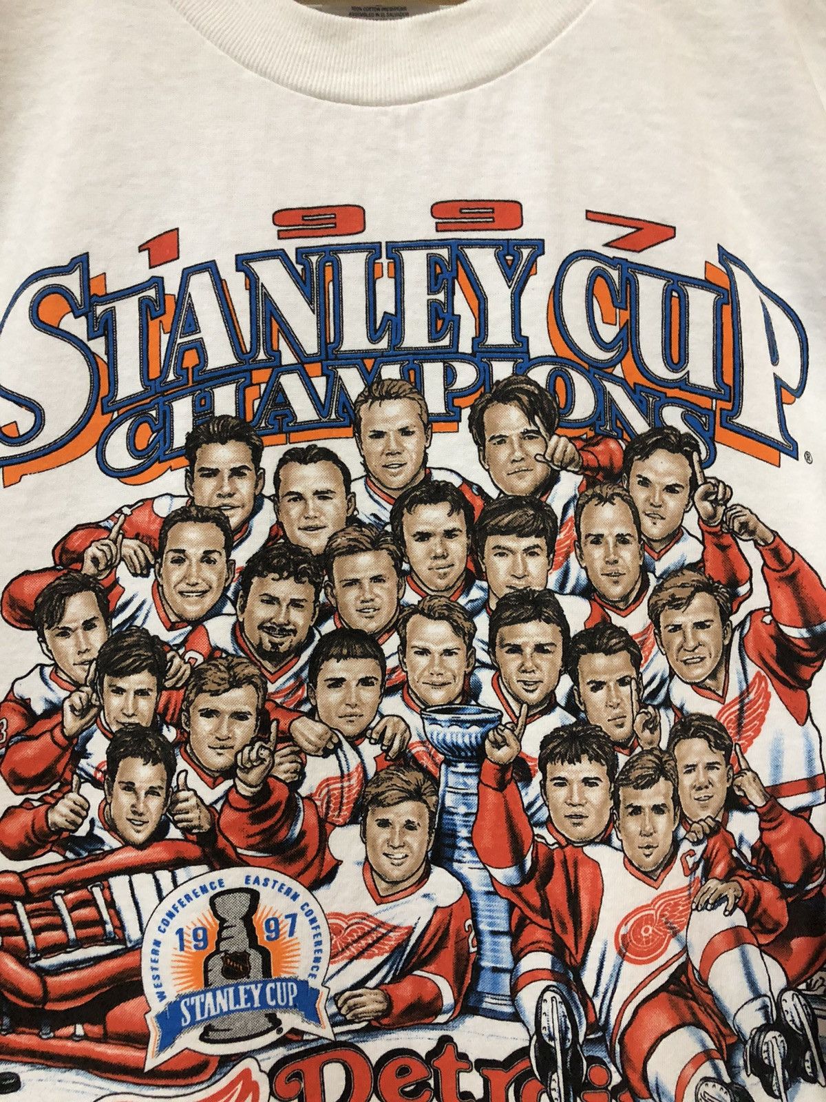 NHL × Vintage Vintage Detroit Red Wings Stanley Cup Champions 1997 Shirt Size US XL / EU 56 / 4 - 6 Thumbnail