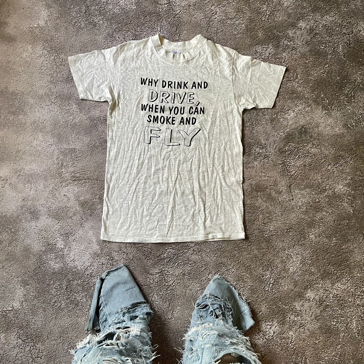 Vintage Vintage Y2K Sun Faded Graphic Tee Funny Humor Skate Boxy L Size US L / EU 52-54 / 3 - 1 Thumbnail