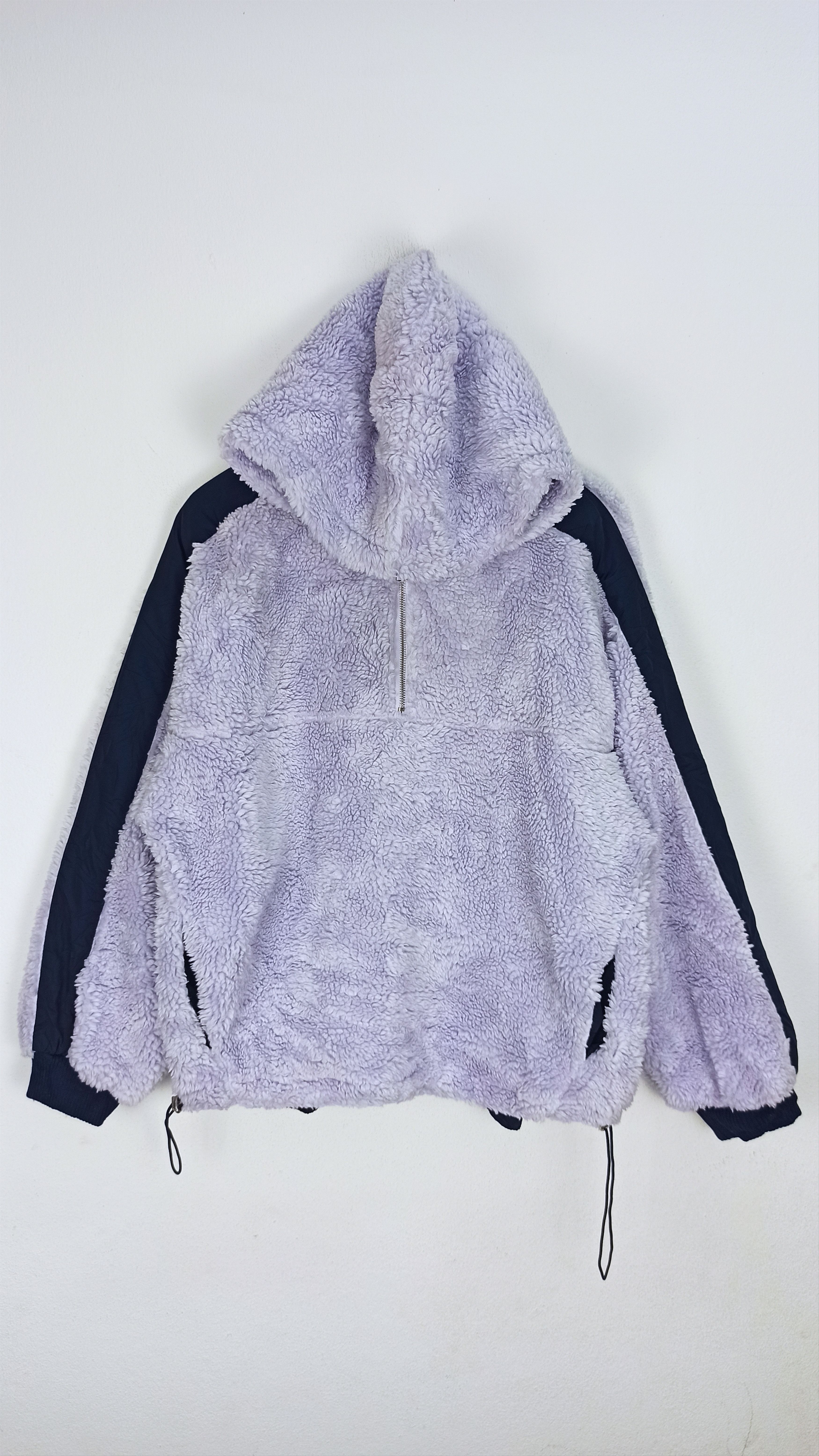 Bershka 🔥Rare🔥 Berskha Fleece Mink Fur Hoodie Half Zipper Size US M / EU 48-50 / 2 - 1 Thumbnail