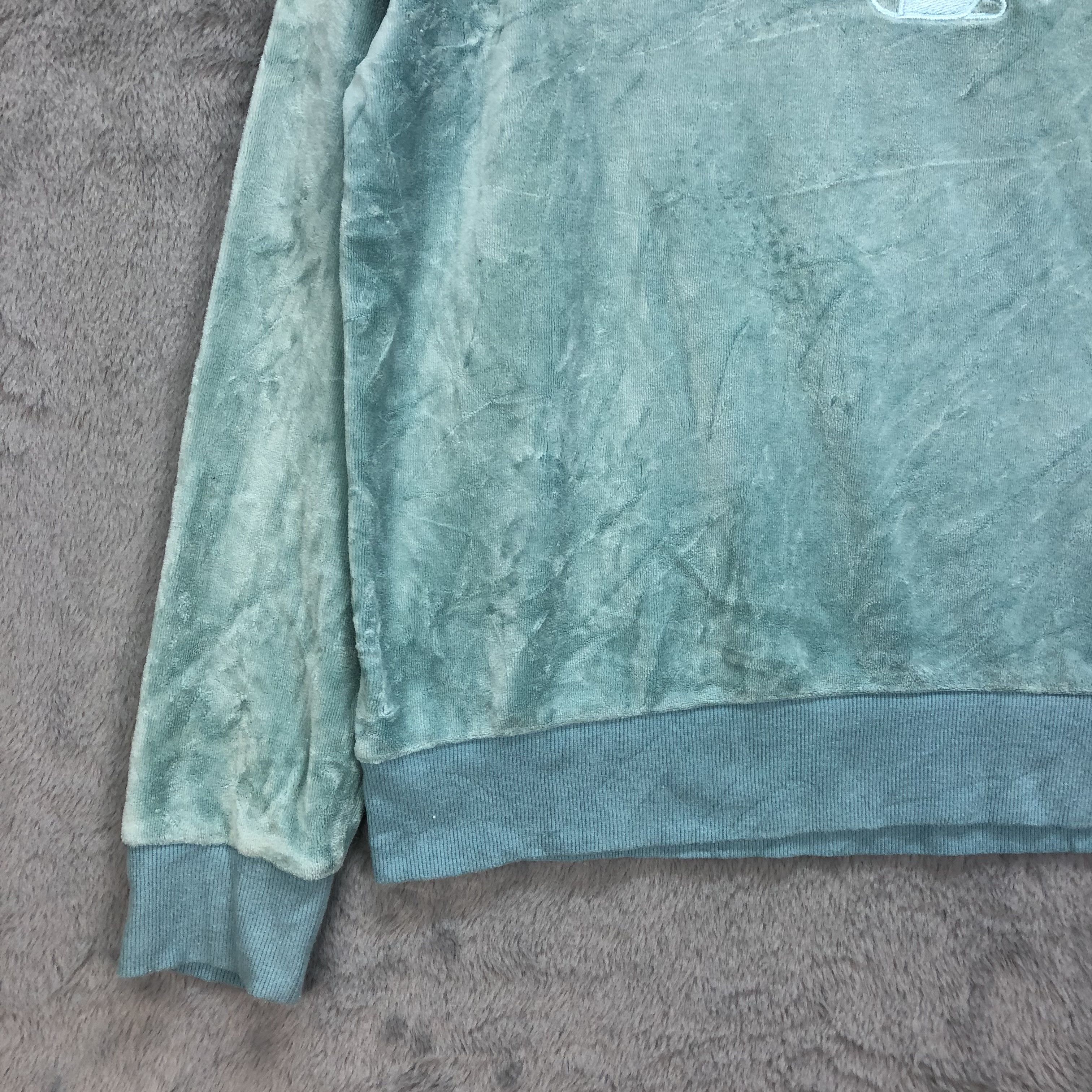 Japanese Brand HELLO KITTY EMBROIDERY TURQOISE VELVET SWEATSHIRTS #5176-177 Size L / US 10 / IT 46 - 5 Thumbnail