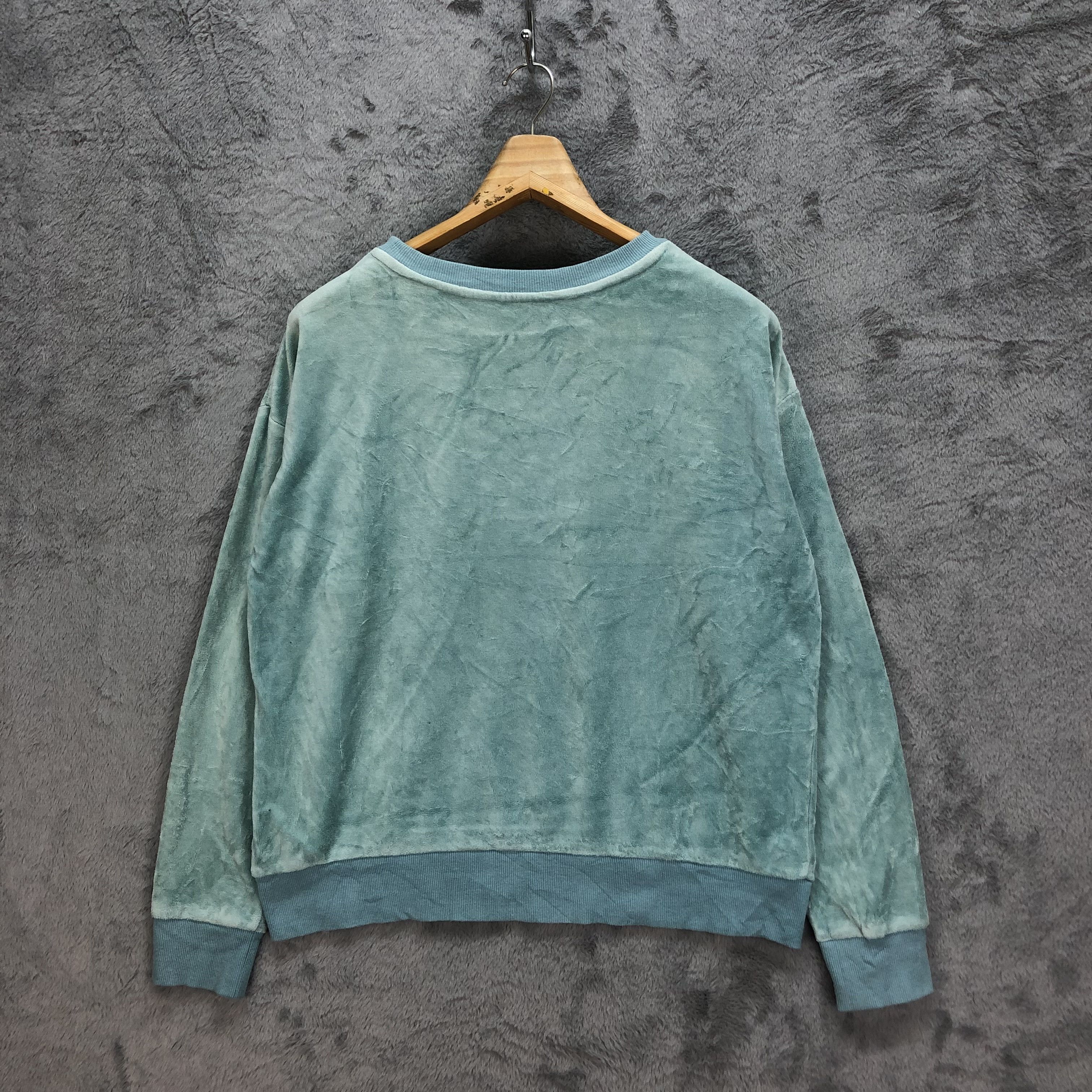 Japanese Brand HELLO KITTY EMBROIDERY TURQOISE VELVET SWEATSHIRTS #5176-177 Size L / US 10 / IT 46 - 9 Thumbnail