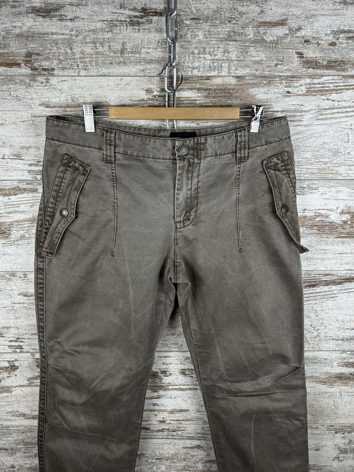 Calvin Klein × Vintage Mens Vintage Calvin Klein Cargo Pants brown y2k streetwear Size US 32 / EU 48 - 2 Thumbnail