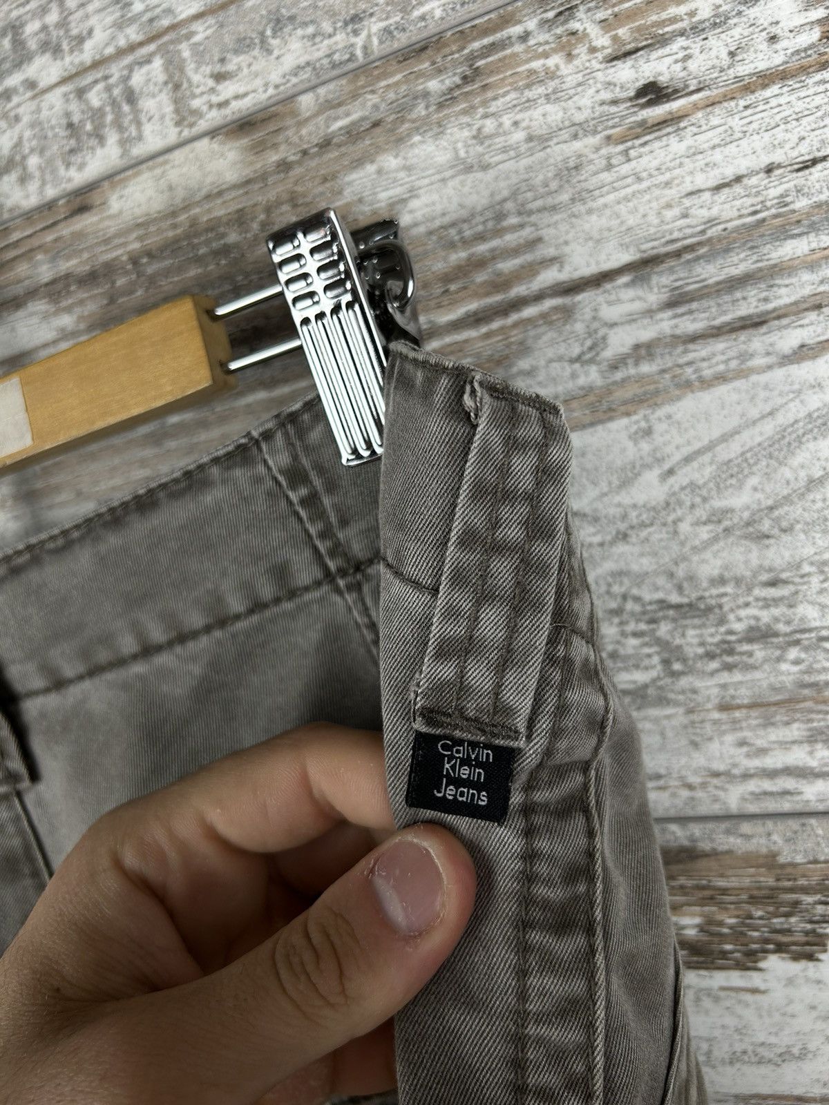 Calvin Klein × Vintage Mens Vintage Calvin Klein Cargo Pants brown y2k streetwear Size US 32 / EU 48 - 11 Thumbnail