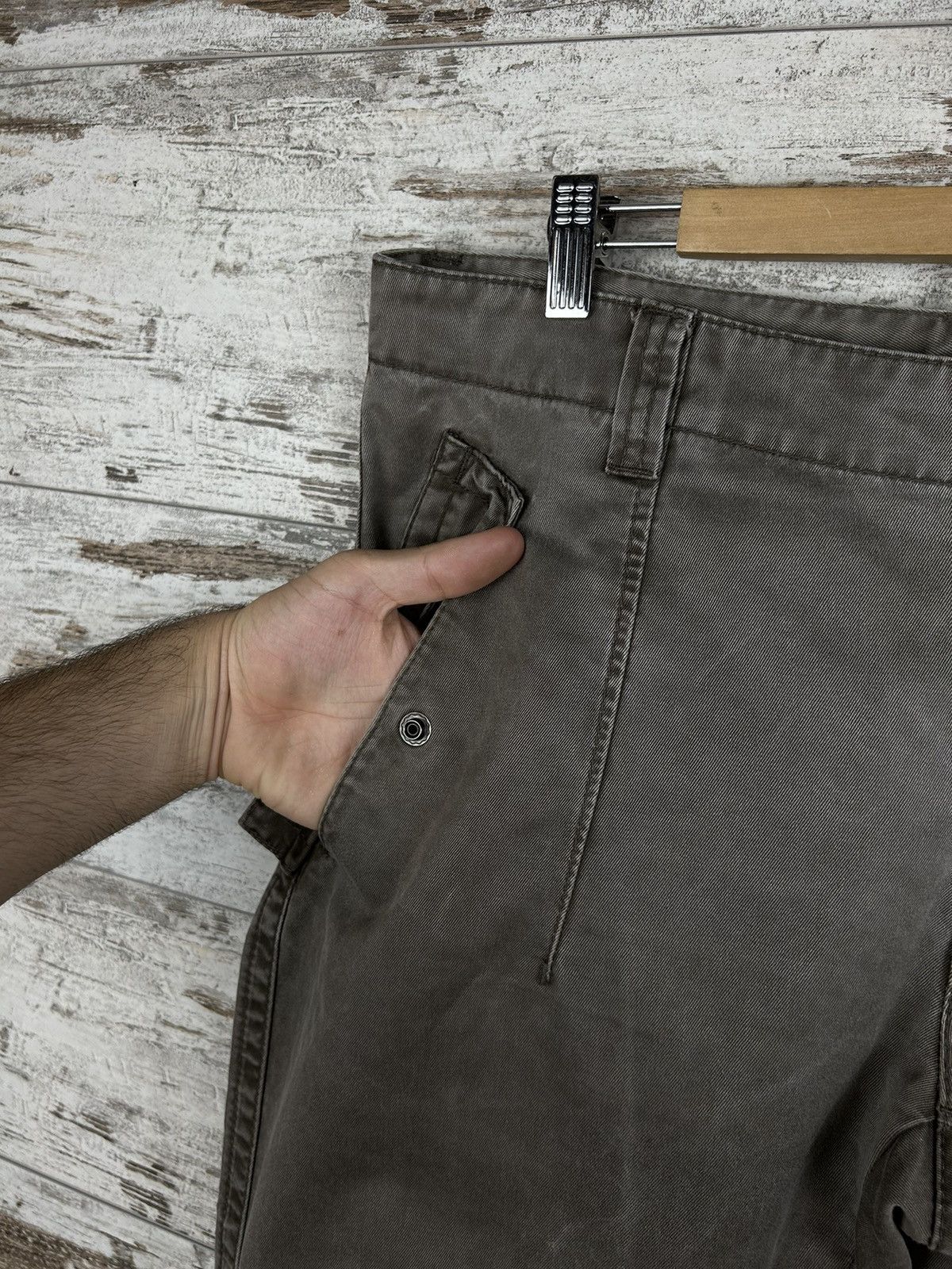 Calvin Klein × Vintage Mens Vintage Calvin Klein Cargo Pants brown y2k streetwear Size US 32 / EU 48 - 8 Thumbnail