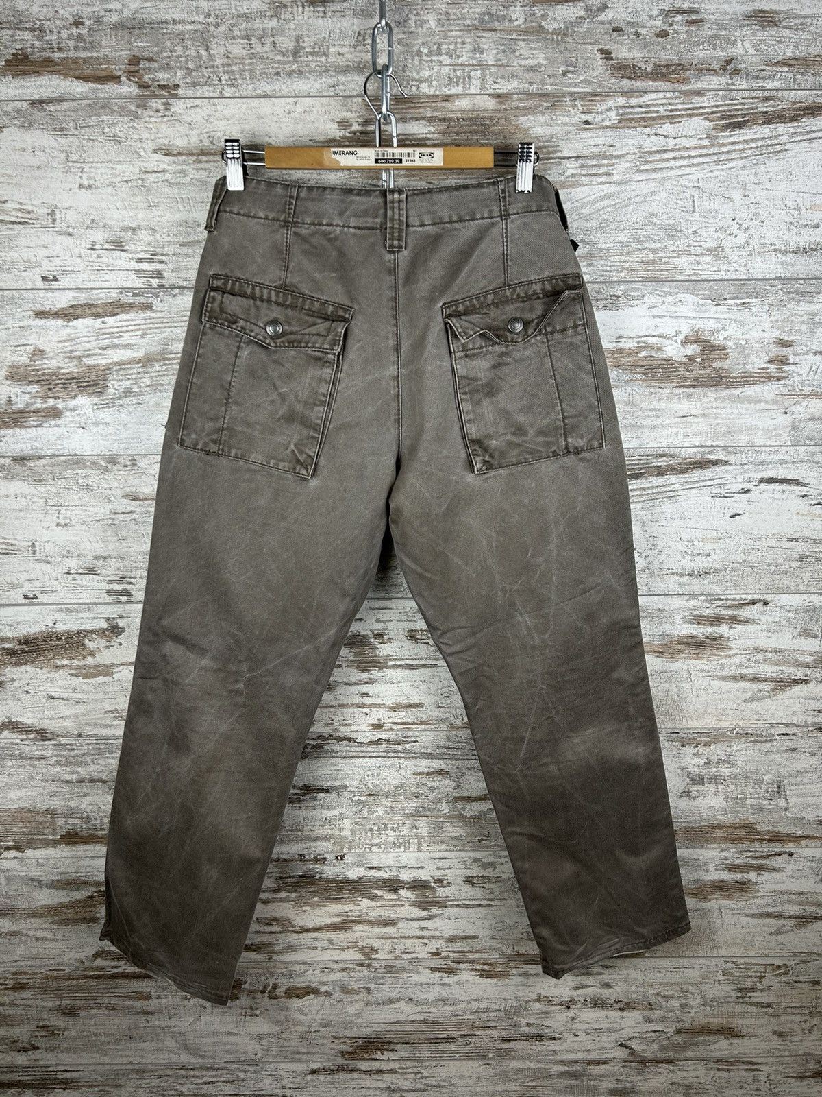 Calvin Klein × Vintage Mens Vintage Calvin Klein Cargo Pants brown y2k streetwear Size US 32 / EU 48 - 9 Thumbnail