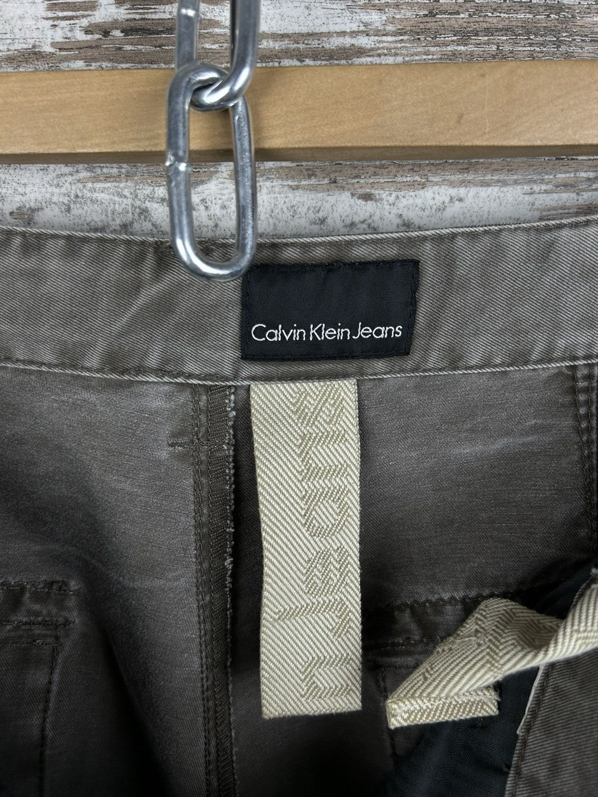 Calvin Klein × Vintage Mens Vintage Calvin Klein Cargo Pants brown y2k streetwear Size US 32 / EU 48 - 16 Thumbnail