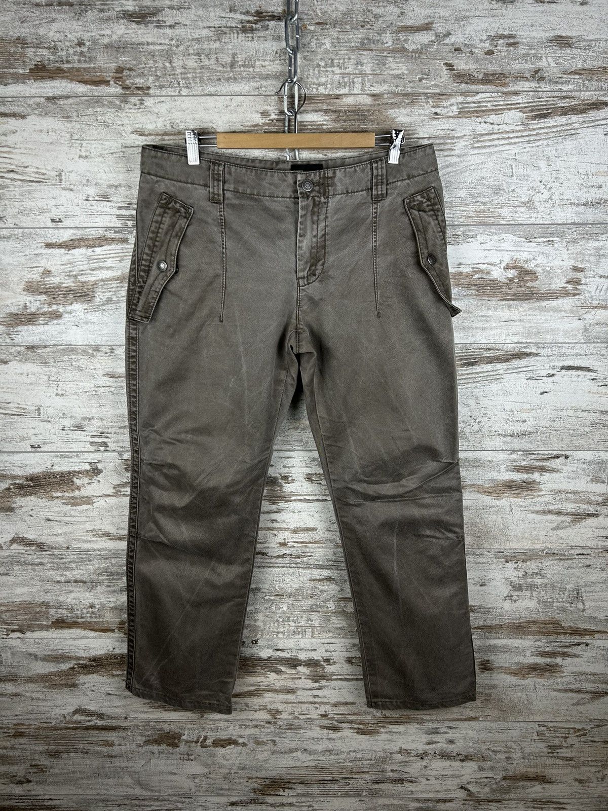 Calvin Klein × Vintage Mens Vintage Calvin Klein Cargo Pants brown y2k streetwear Size US 32 / EU 48 - 2 Thumbnail
