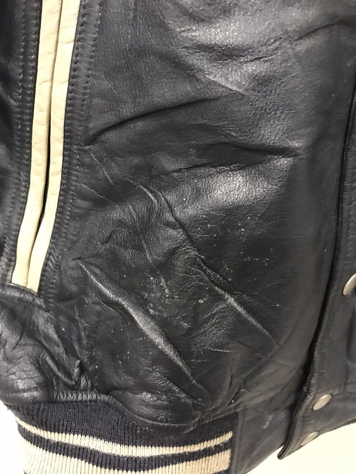 Genuine Leather XENON Two Tones CHIEF CLUB Leather Varsity Jacket Size US L / EU 52-54 / 3 - 13 Thumbnail