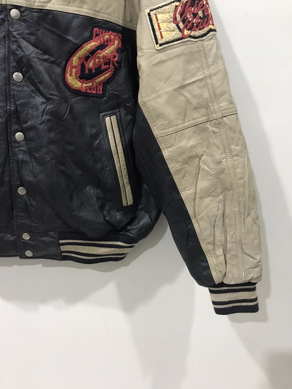 Genuine Leather XENON Two Tones CHIEF CLUB Leather Varsity Jacket Size US L / EU 52-54 / 3 - 7 Thumbnail