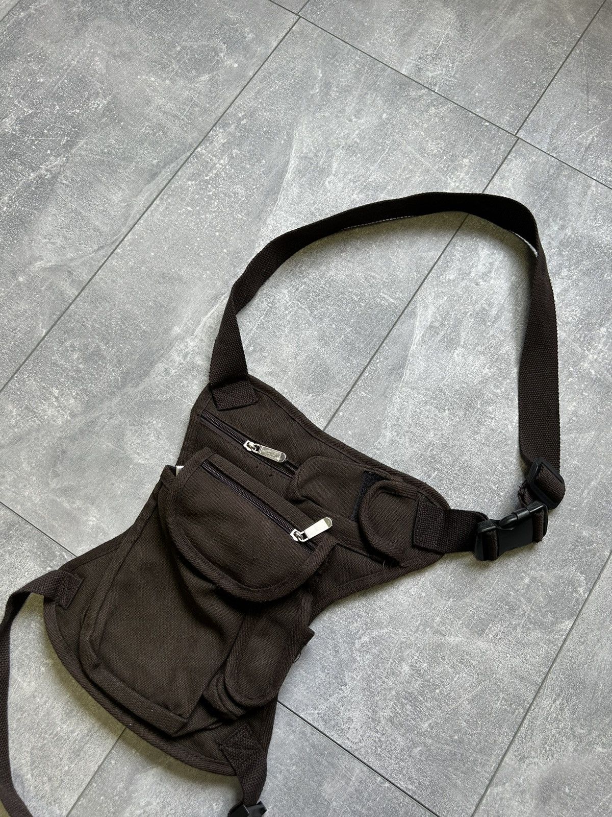 Japanese Brand × Vintage Vintage brown Sling bag y2k streetwear Japanese brand rare Size ONE SIZE - 2 Thumbnail