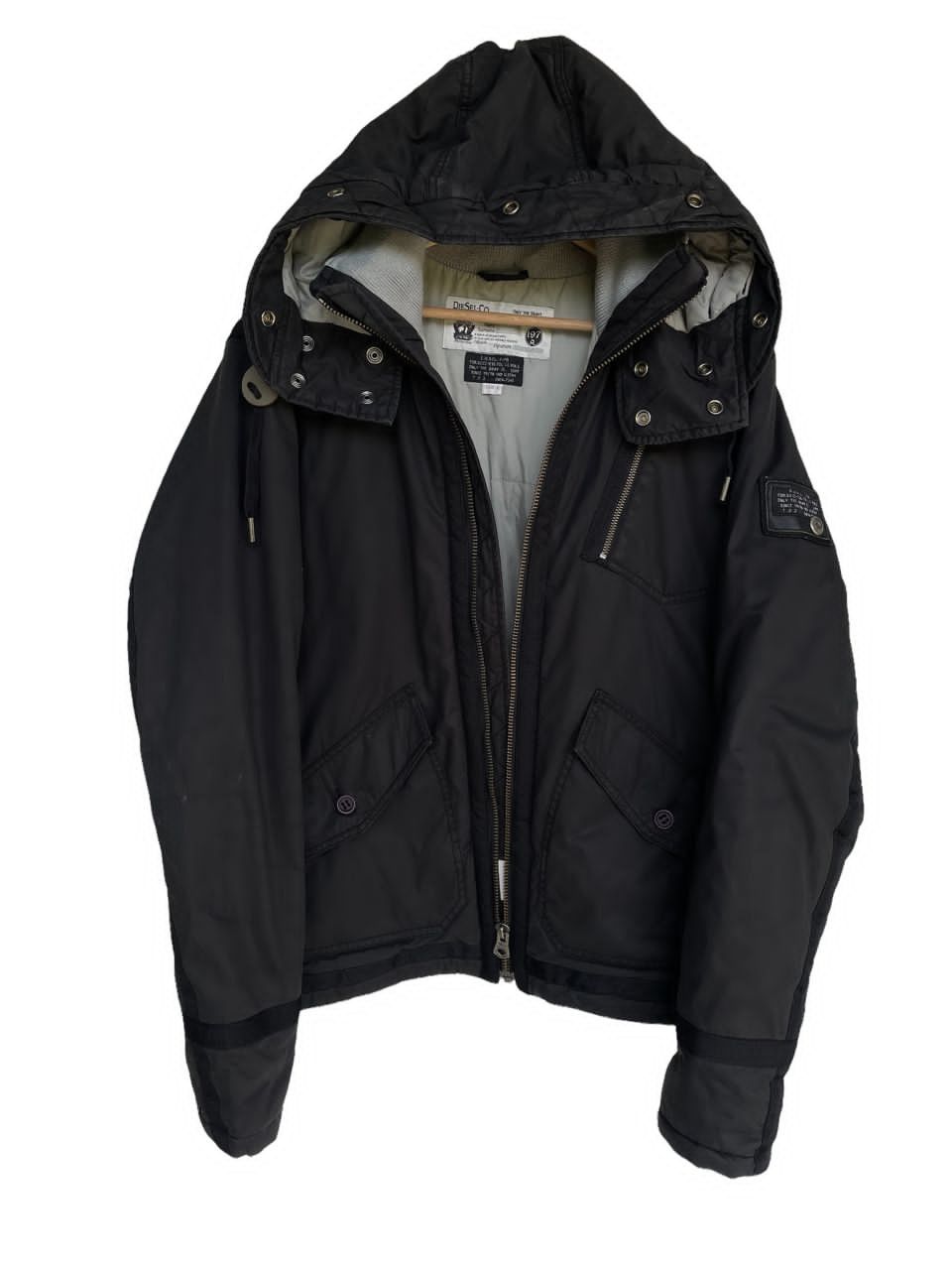Diesel Vintage Diesel Puffer Military Style Hoodie Jacket Size US L / EU 52-54 / 3 - 3 Thumbnail