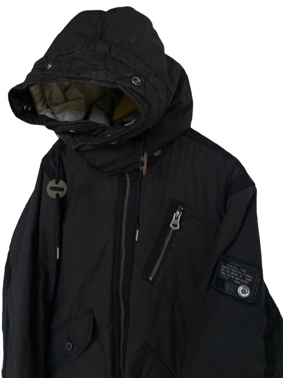 Diesel Vintage Diesel Puffer Military Style Hoodie Jacket Size US L / EU 52-54 / 3 - 6 Thumbnail