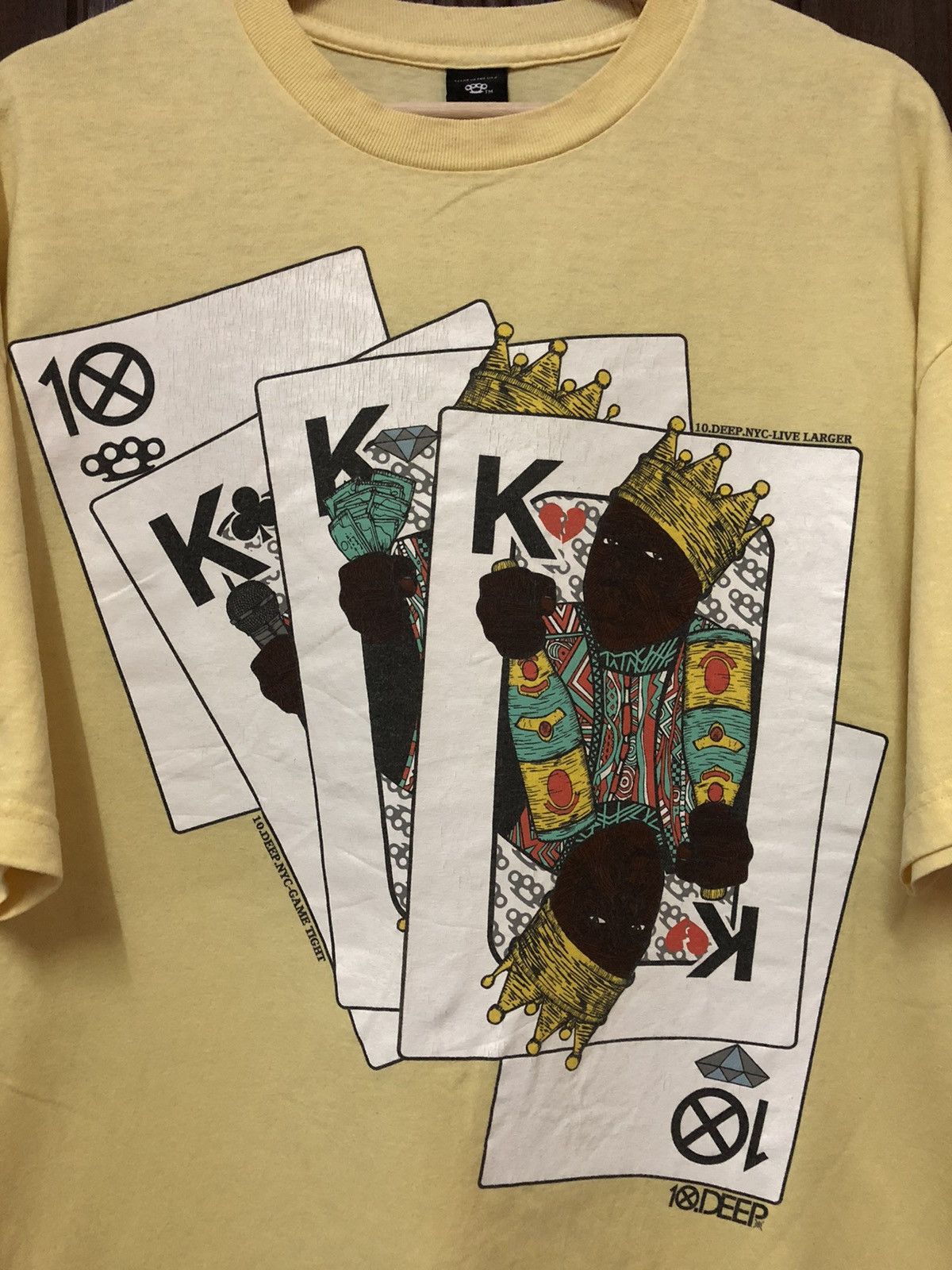 10 Deep × Vintage Vintage 10 Deep NYC Live Larger King of Deck USA Tee Shirt Size US XL / EU 56 / 4 - 2 Thumbnail