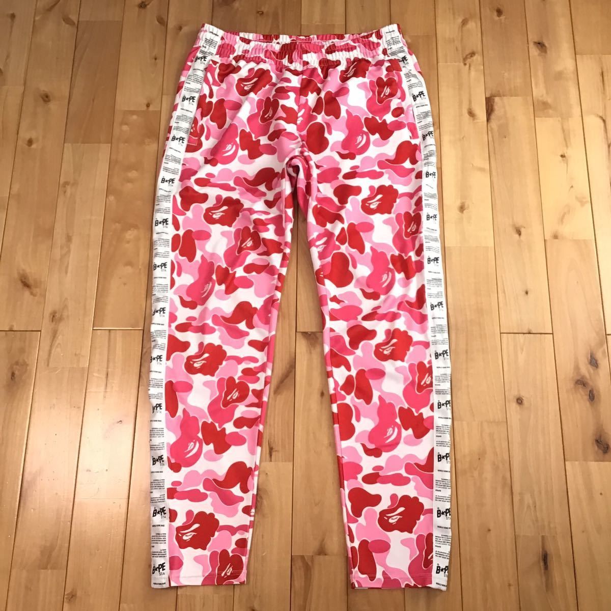 image of Bape Sta Tape Jersey Pants Abc Camo Pink Ape ★Size 2Xl in Pink Camo, Men's (Size 38)