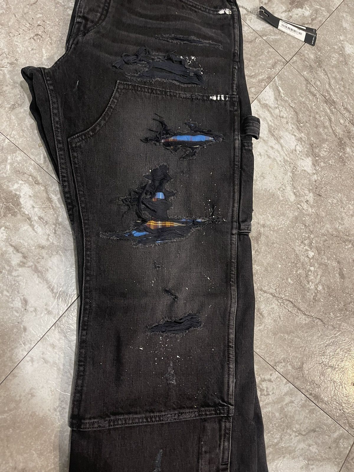 Amiri Amiri black denim cargo carpenters NEW FREE SHIPPING Size US 34 / EU 50 - 15 Thumbnail