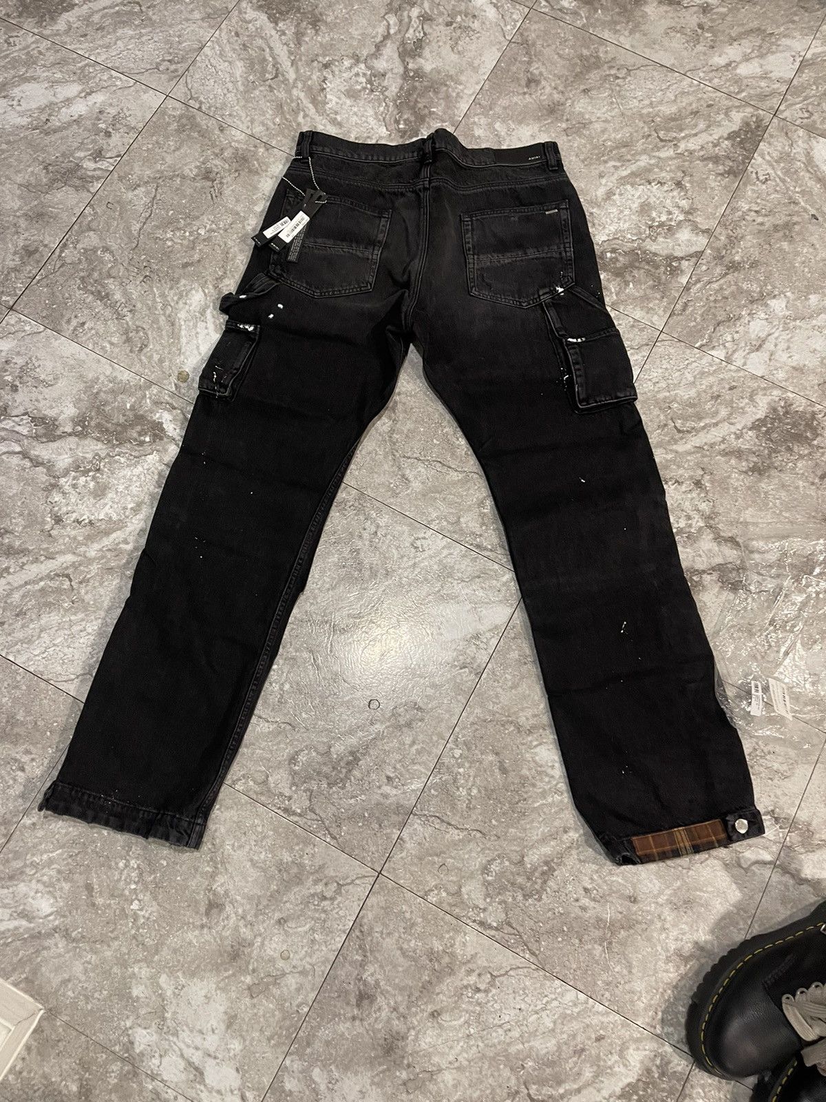 Amiri Amiri black denim cargo carpenters NEW FREE SHIPPING Size US 34 / EU 50 - 8 Thumbnail