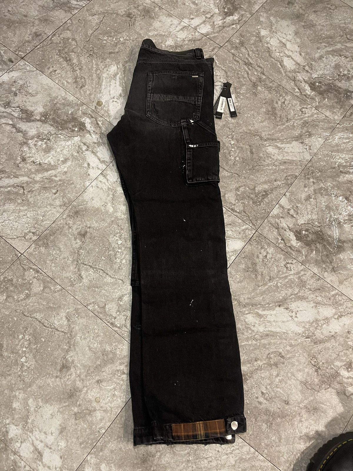 Amiri Amiri black denim cargo carpenters NEW FREE SHIPPING Size US 34 / EU 50 - 19 Thumbnail