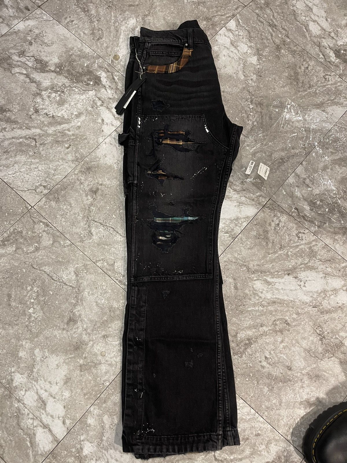 Amiri Amiri black denim cargo carpenters NEW FREE SHIPPING Size US 34 / EU 50 - 16 Thumbnail