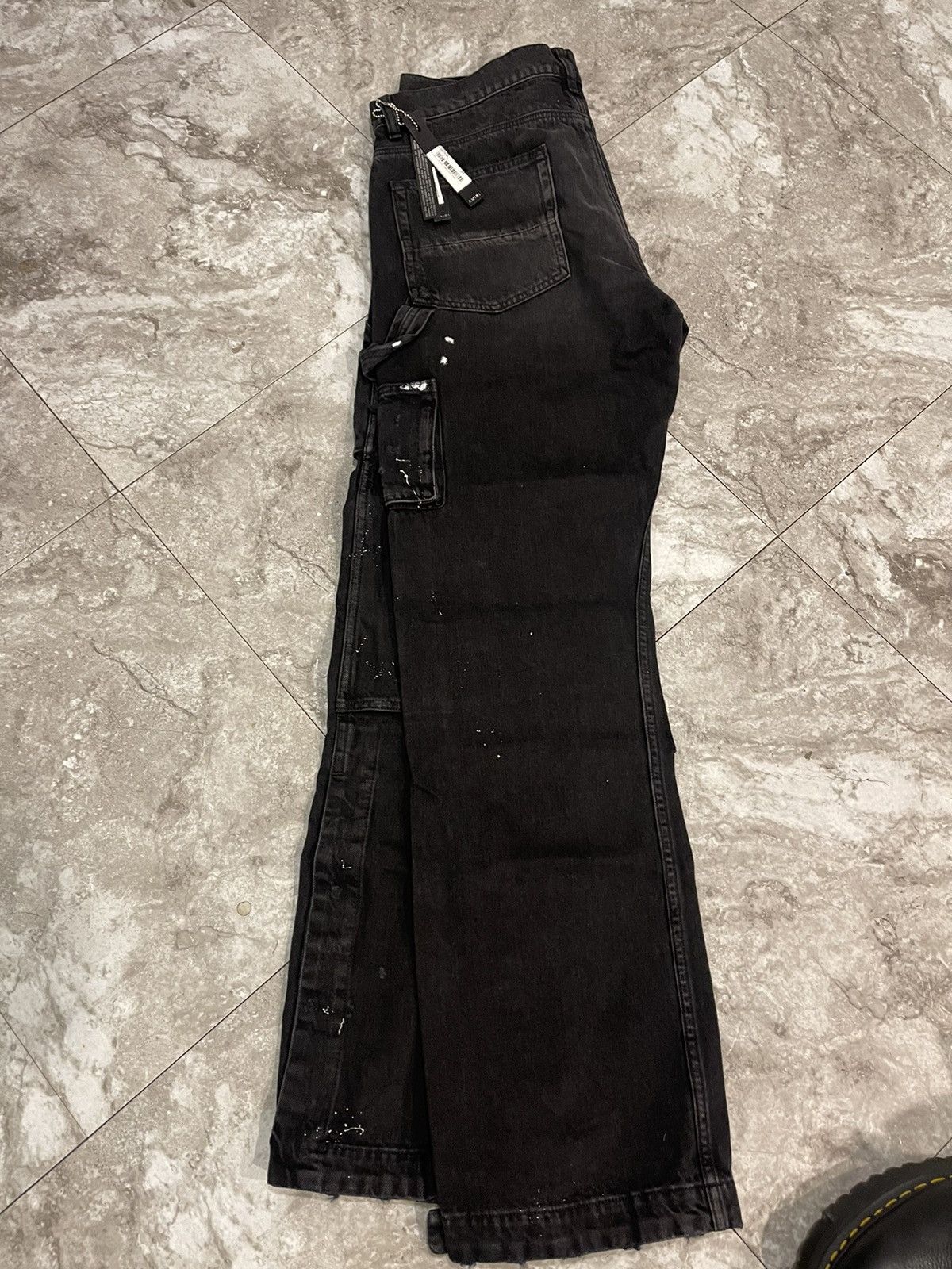 Amiri Amiri black denim cargo carpenters NEW FREE SHIPPING Size US 34 / EU 50 - 20 Thumbnail