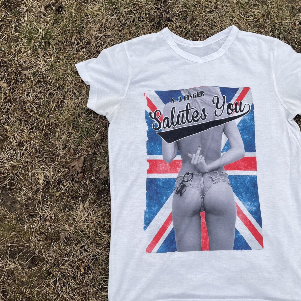 Vintage Vintage Y2K Union Jack Graphic Tee Sun Faded Baggy Punk S Size US S / EU 44-46 / 1 - 4 Thumbnail